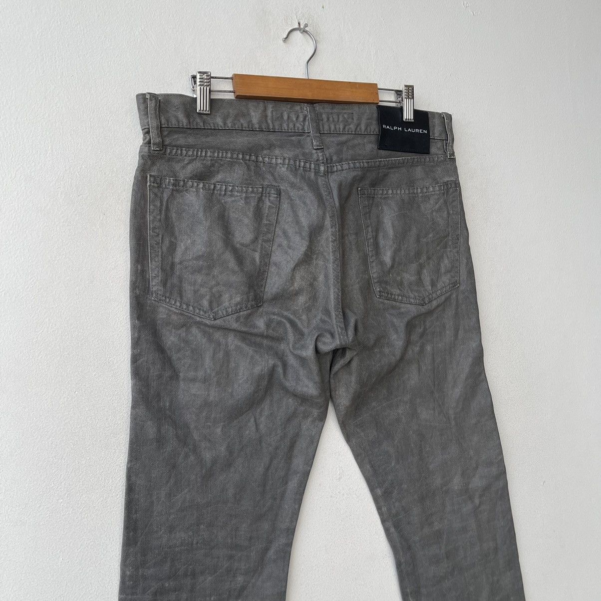 Ralph Lauren Archival Ralph Lauren Straight Fit Coated Cotton Trousers Size US 32 / EU 48 - 11 Thumbnail