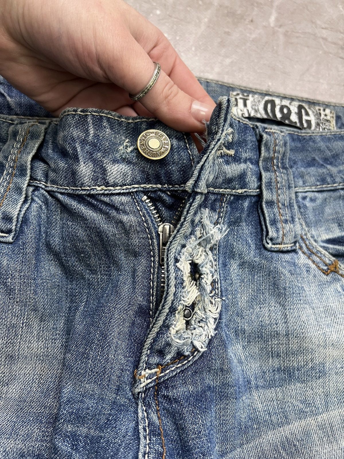 Dolce & Gabbana Dolce Gabbana flared distressed jeans y2k hype tornado mart Size US 33 - 6 Thumbnail