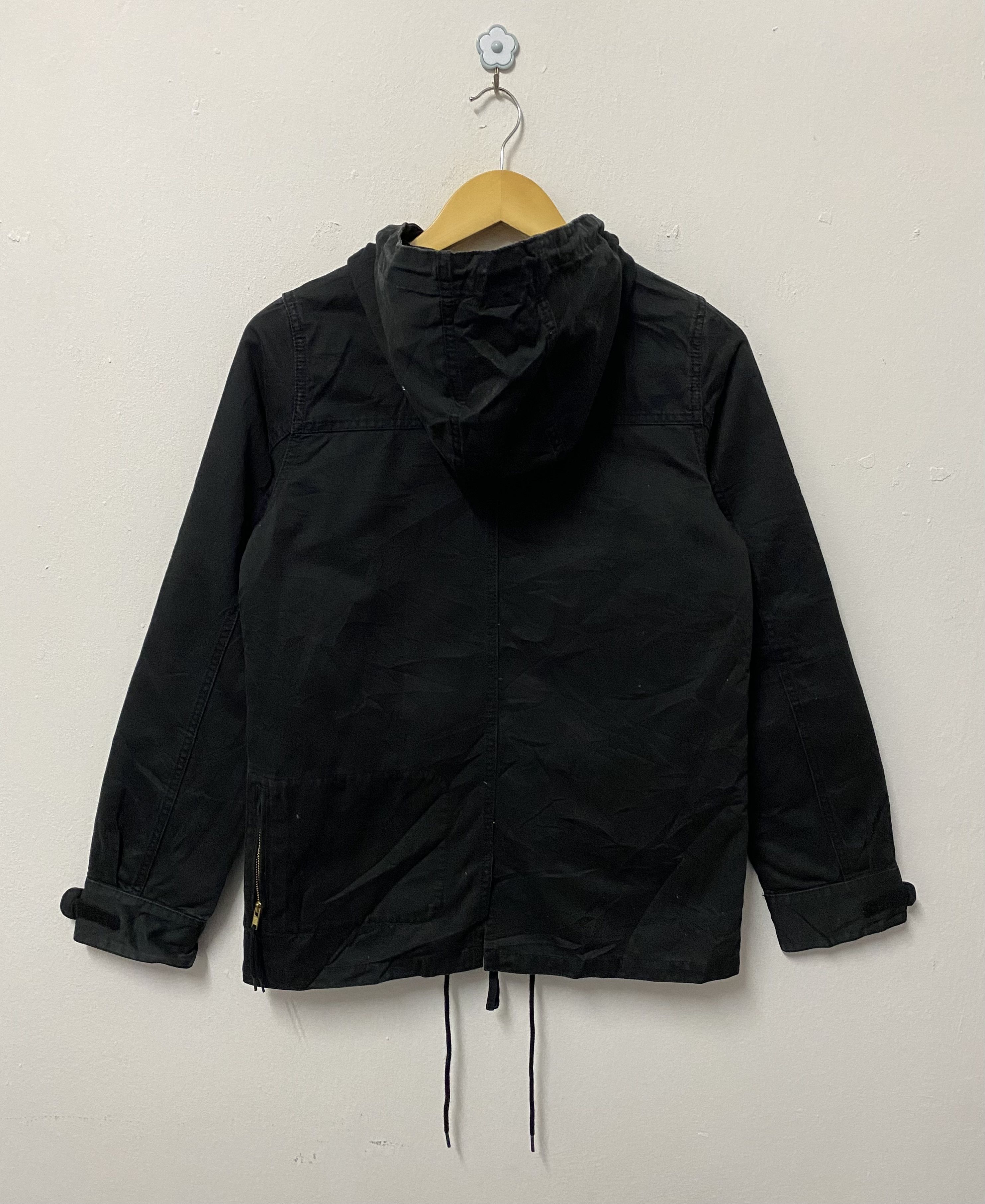 Japanese Brand X-Girl Japan Streetwear Utility Hooded Jacket - Black Size M / US 6-8 / IT 42-44 - 2 Thumbnail