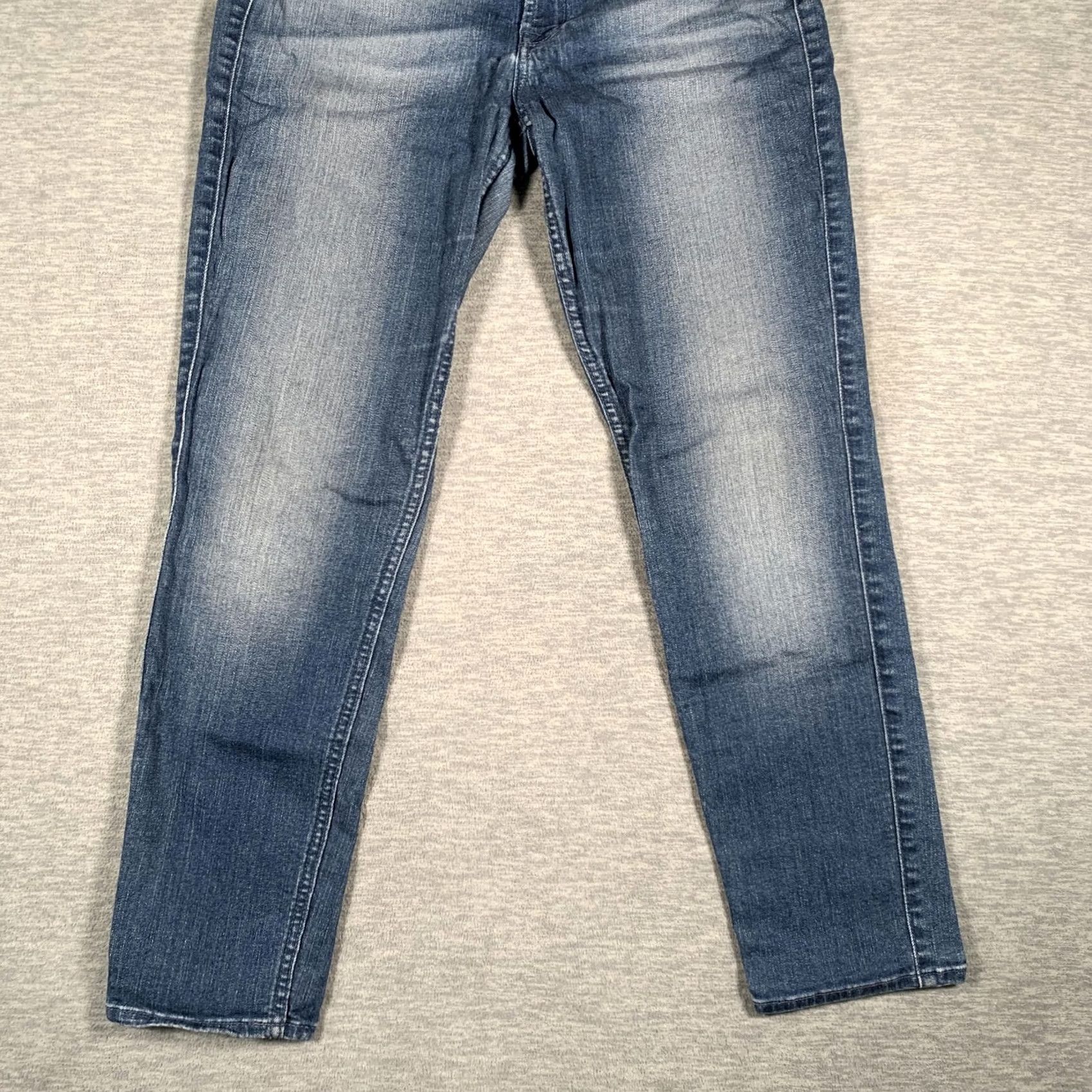 Vintage Jen7 Jeans Womens 10 Ankle Skinny Beaded Pocket Stretch Denim Mid Rise Blue Size 32" / US 10 / IT 46 - 3 Thumbnail