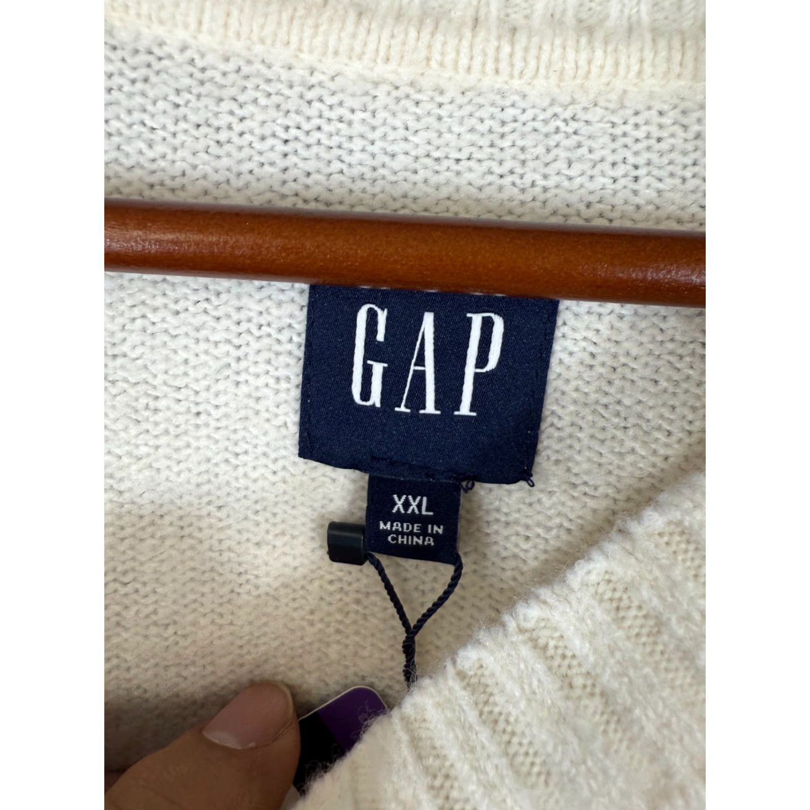 Gap Gap Sweater Pullover Raglan Sleeve Crew Neck Mens 2XL Ivory Wool Blend NWT Size US XXL / EU 58 / 5 - 7 Thumbnail