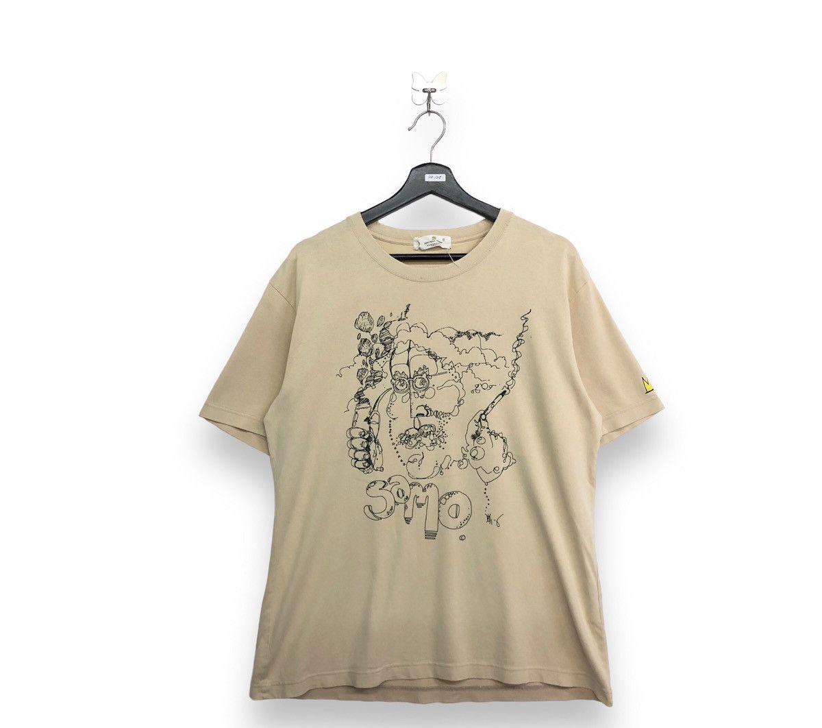 image of Jean Michel Basquiat x Uniqlo Vintage Jean Mitchel Basquiat X Uniqlo Art Graphic Tshirt in Beige (S