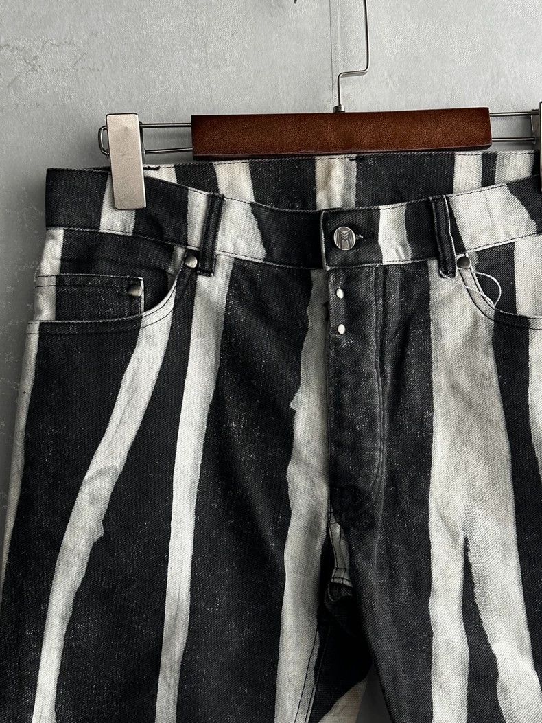 Maison Margiela 10aw zebra-patterned jeans 2501-Nextarrow