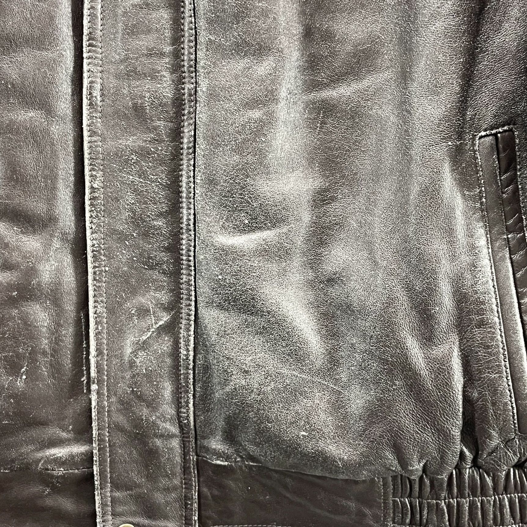 Vintage VINTAGE SAGUARO Western Leather Bomber Jacket Men Large Baggy Biker Aviator Moto Y2K 90s Brown Leather Jacket Men Large Baggy Moto Y2K 90s Size US L / EU 52-54 / 3 - 4 Thumbnail
