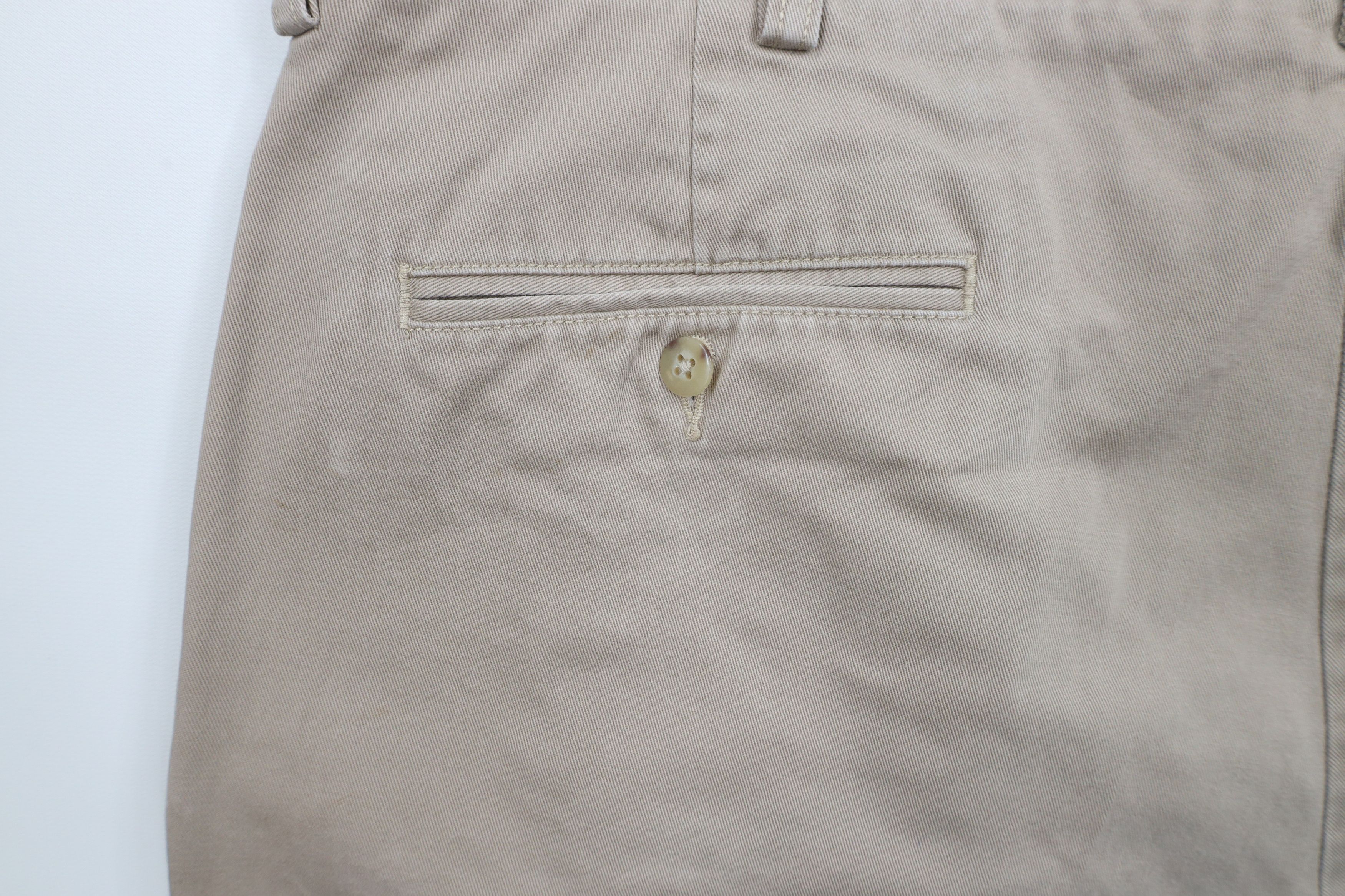 Ralph Lauren × Vintage Vintage 90s Ralph Lauren Above Knee Chino Shorts Beige Size US 38 / EU 54 - 13 Thumbnail