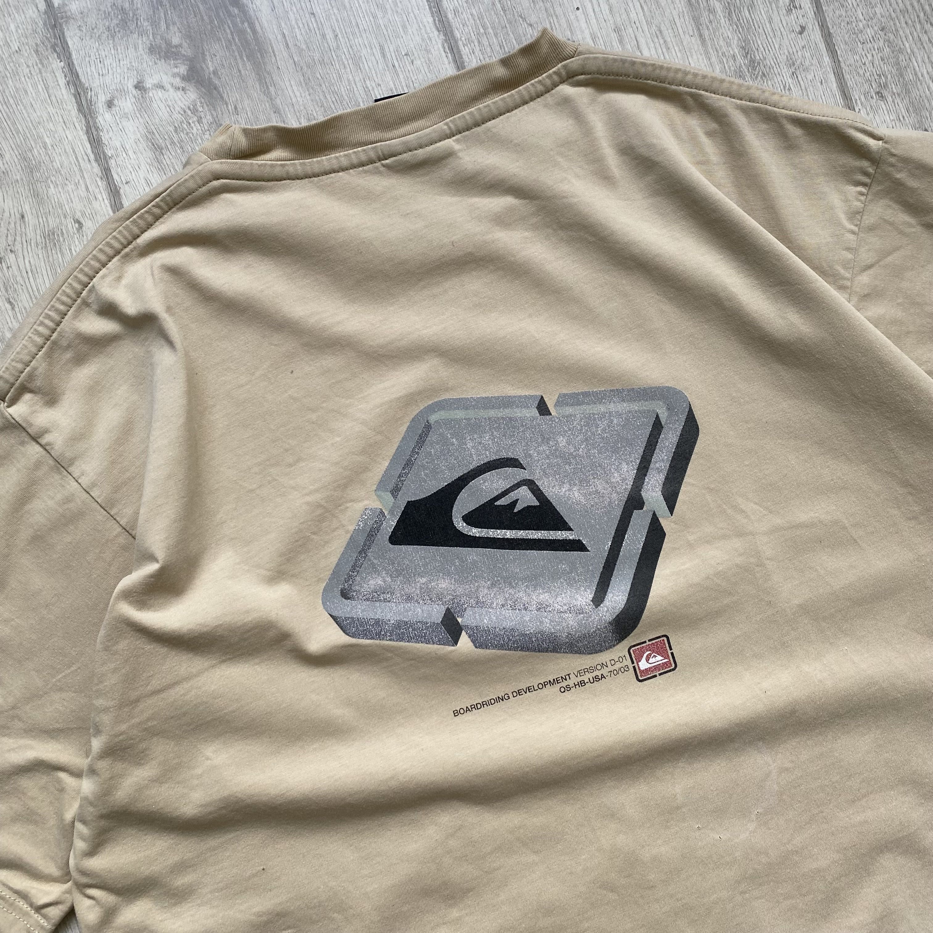 Quiksilver 🏄🏻‍♂️ Vintage 90s QUIKSILVER Logo Trashed tee Y2K Size US M / EU 48-50 / 2 - 9 Thumbnail