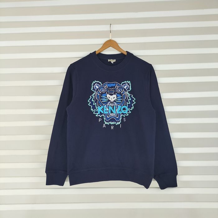 Kenzo Kenzo Kids Tiger Big Logo Navy Crewneck Sweatshirt Grailed