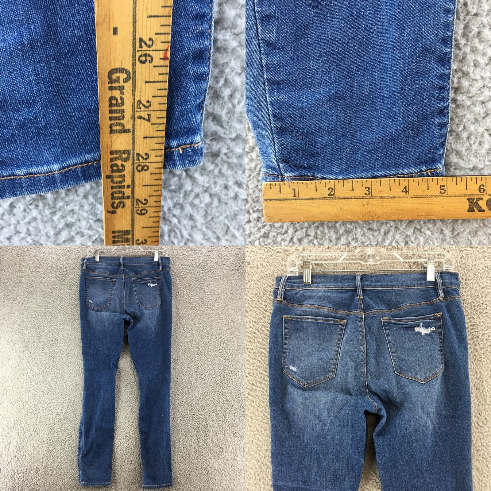 Pacsun Pacsun Jegging Jeans Womens Blue Ripped Denim Mid Rise Zip Fly 31 in. Cotton Blend Stretch Pocket 5-Pocket Regular Size 24" / US 00 / IT 34 - 8 Thumbnail