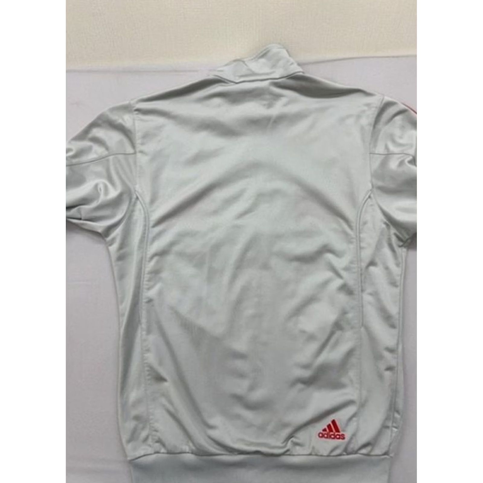 Adidas Adidas White Track Jacket Full Zip 3-Stripes Size D Polyester Men Size US S / EU 44-46 / 1 - 2 Thumbnail