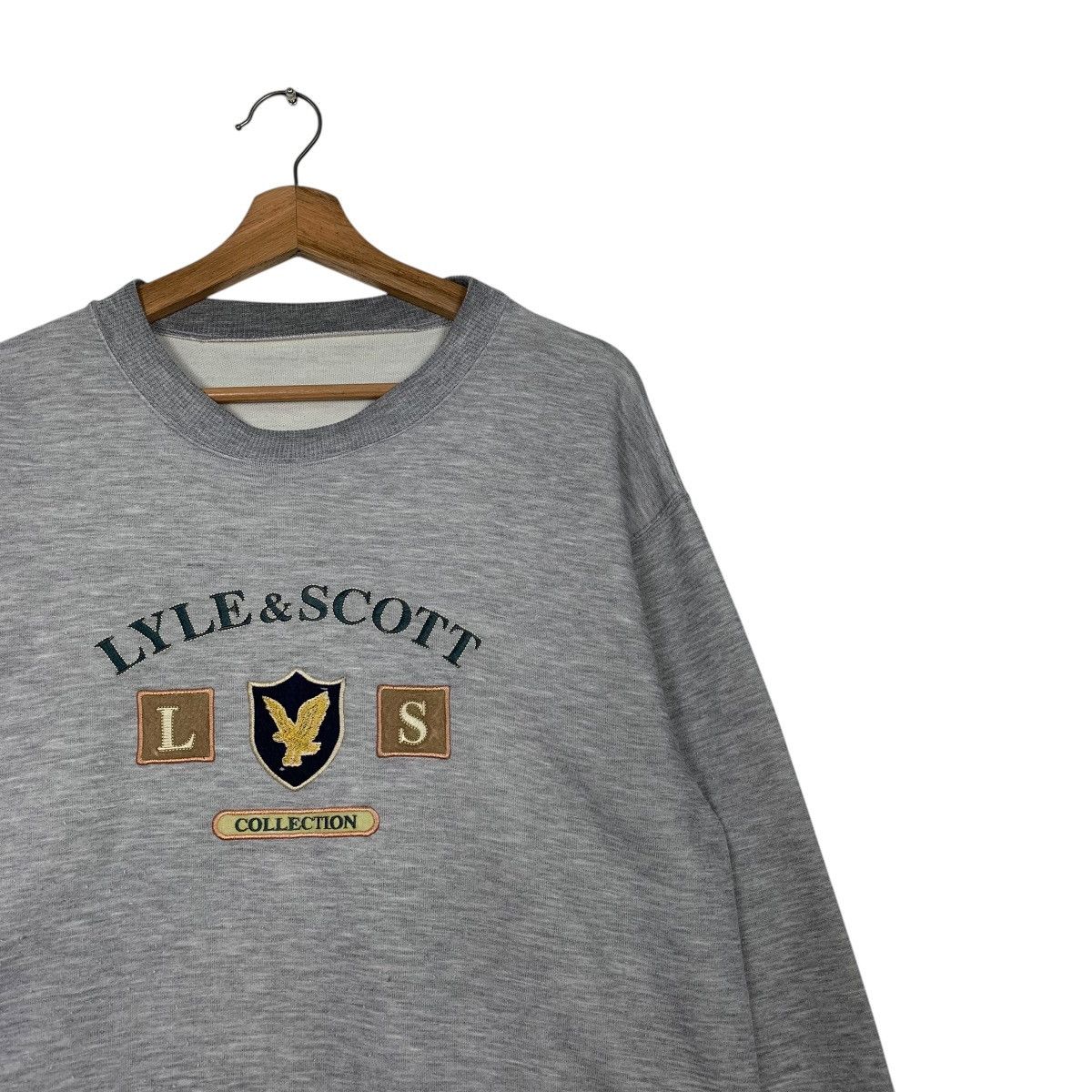 Japanese Brand Lyle & Scott Big logo Crewneck Sweatshirt Size US M / EU 48-50 / 2 - 5 Thumbnail