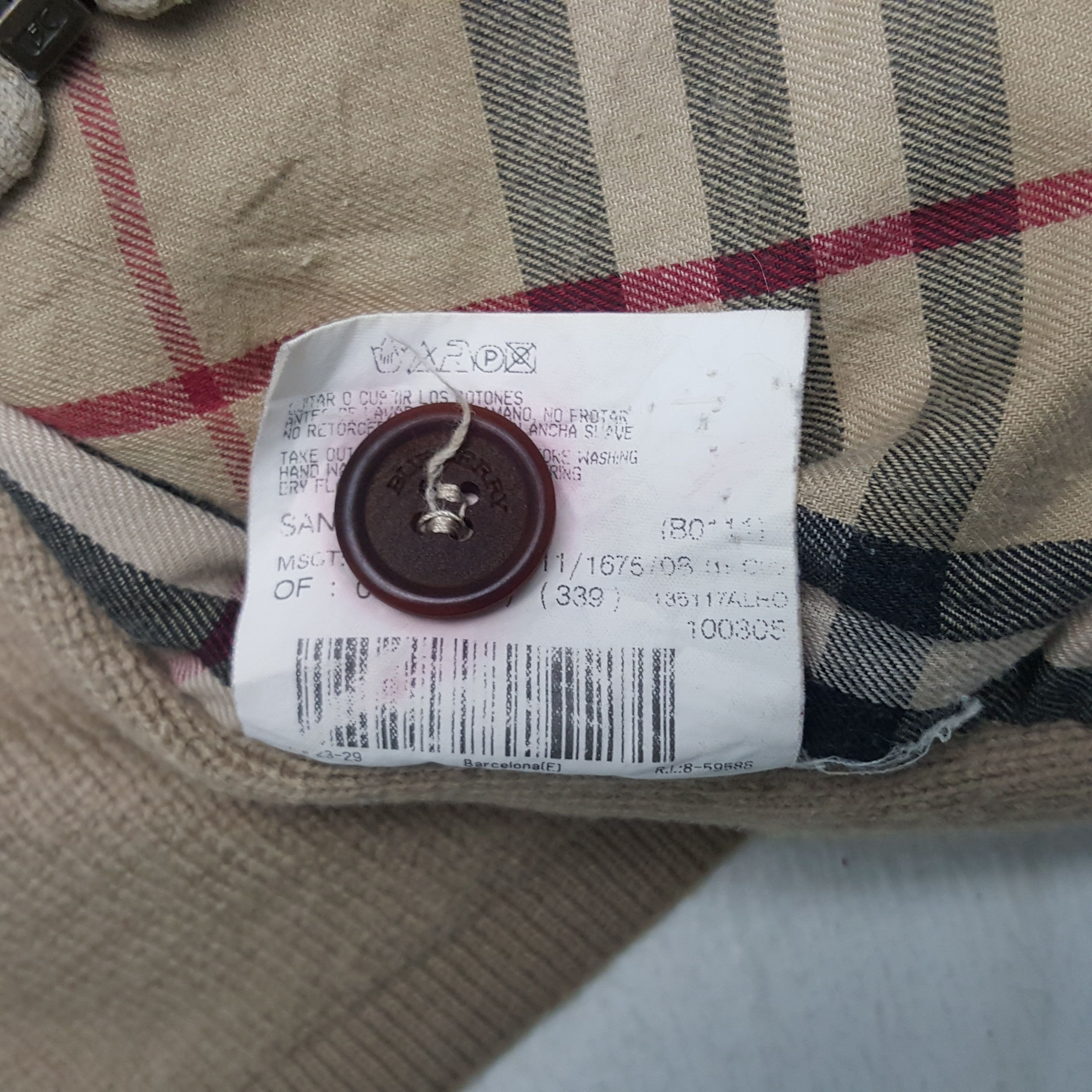 Burberry × Vintage Vintage Burberry London Custon Art Logo Wool Corduroy Jacket Size US XL / EU 56 / 4 - 10 Thumbnail