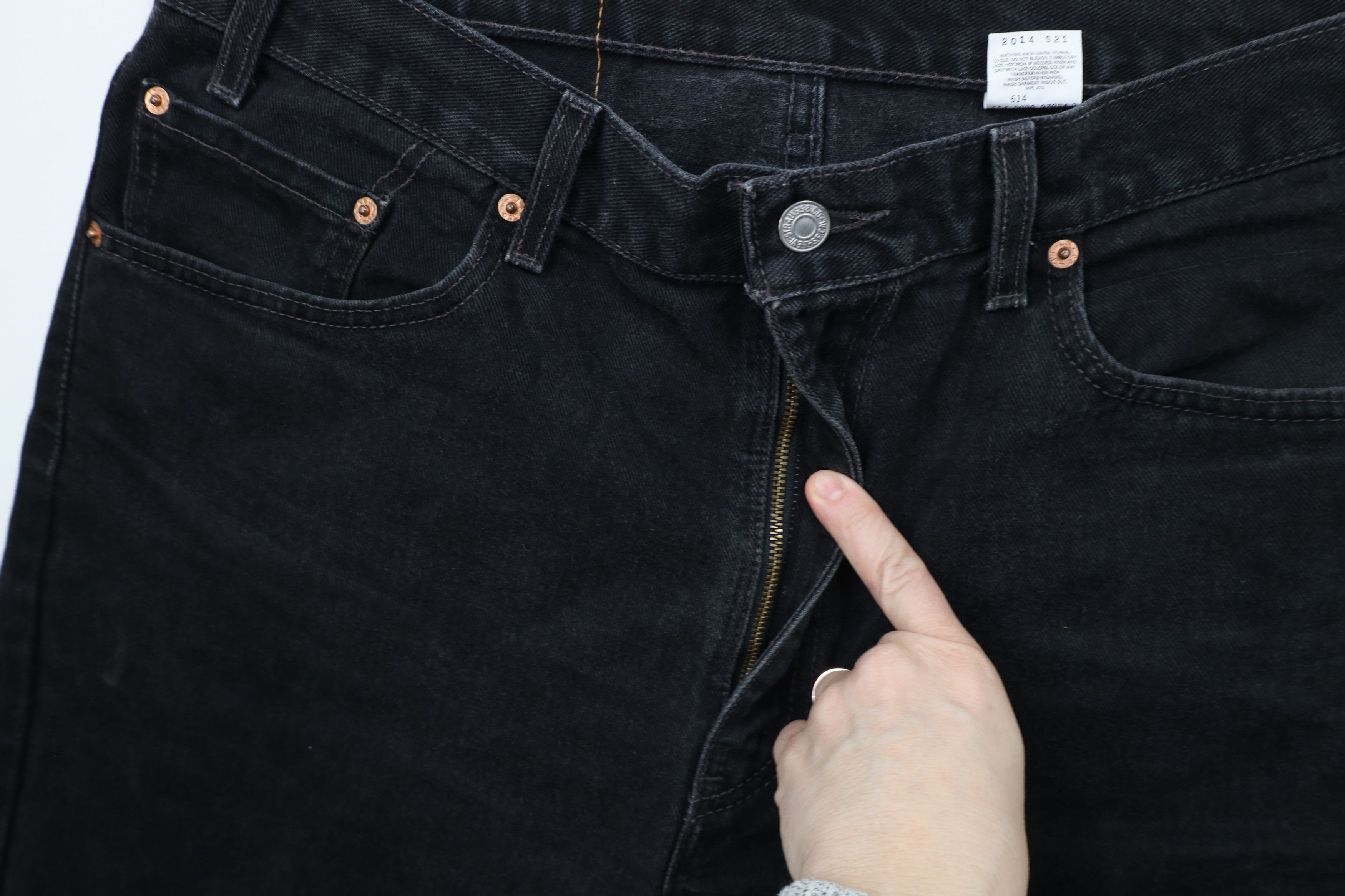 Levi's Vintage Y2K 2000 Levis 505 Regular Fit Denim Jeans Black USA Size US 36 / EU 52 - 6 Thumbnail