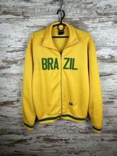 Y2K Brazil Zip Up Jacket Yellow