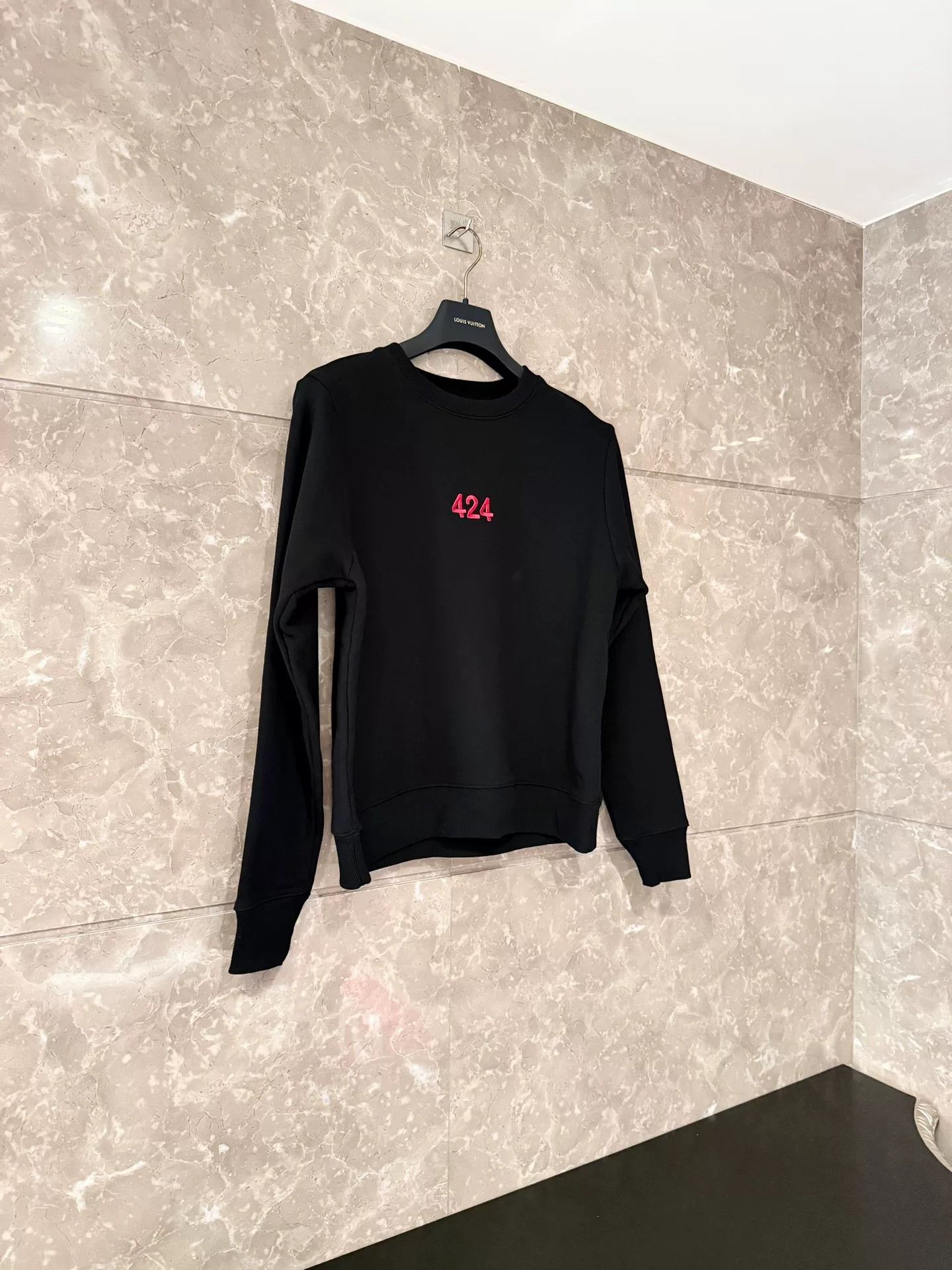 424 424 Small Logo Black Long Sleeve Sweatshirt Size US S / EU 44-46 / 1 - 1 Thumbnail