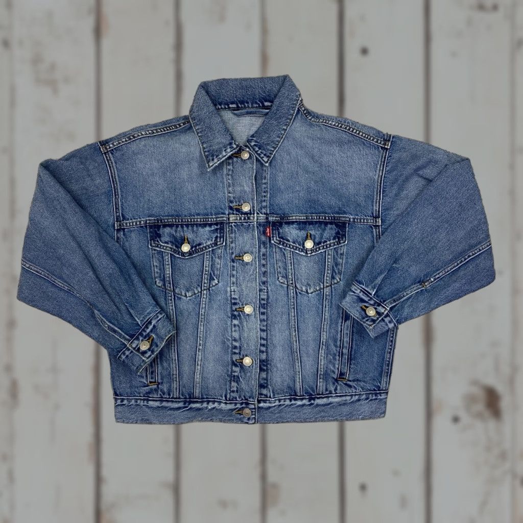Levi's Levi's Trucker Denim Jacket Sample Stock M Blue Jeans Jacket Men Medium Cotton Collared Lined Big E Size US M / EU 48-50 / 2 - 1 Thumbnail