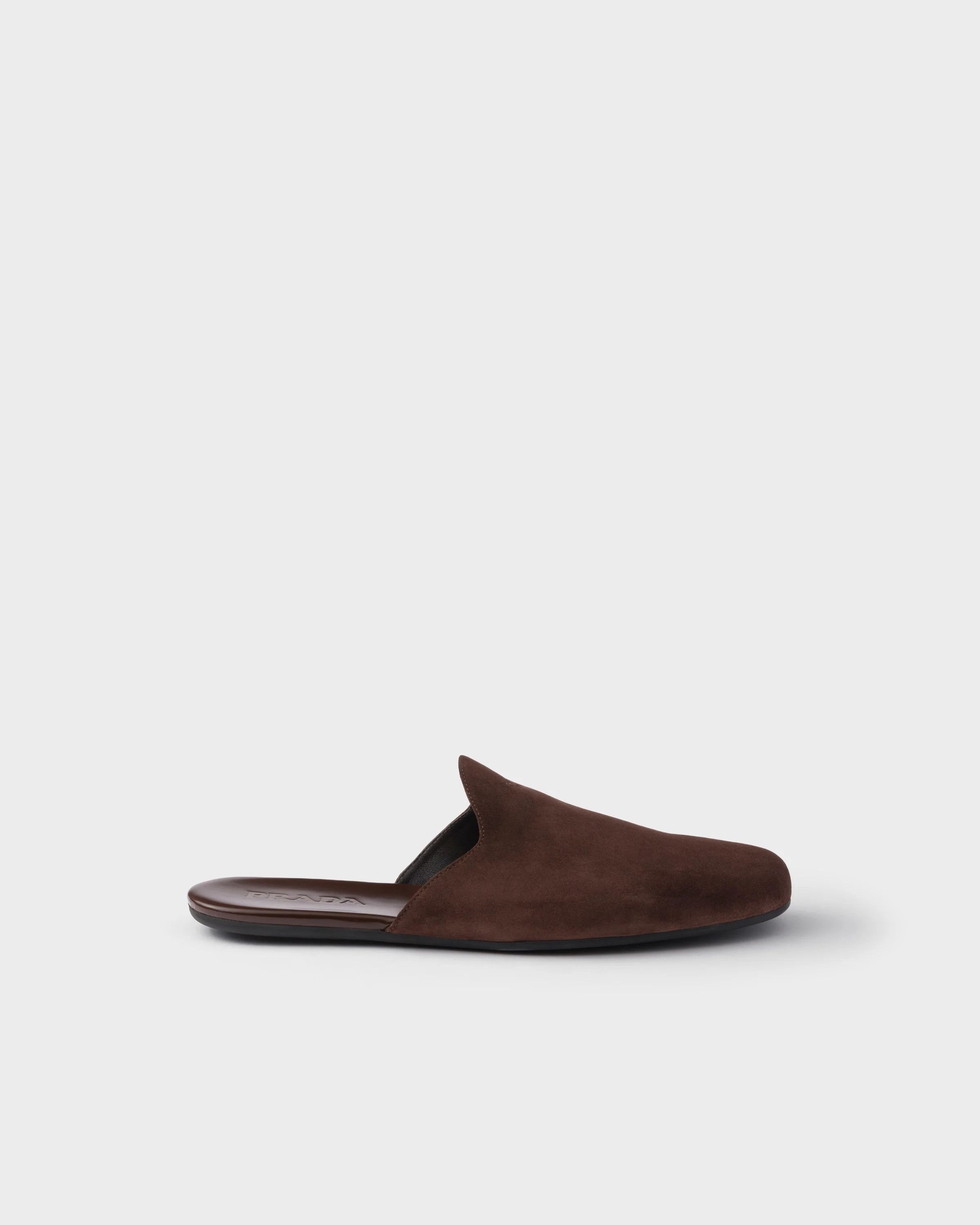 Prada o1srvl11e0226 Suede Slippers in Brown Size US 9 / EU 42 - 2 Thumbnail
