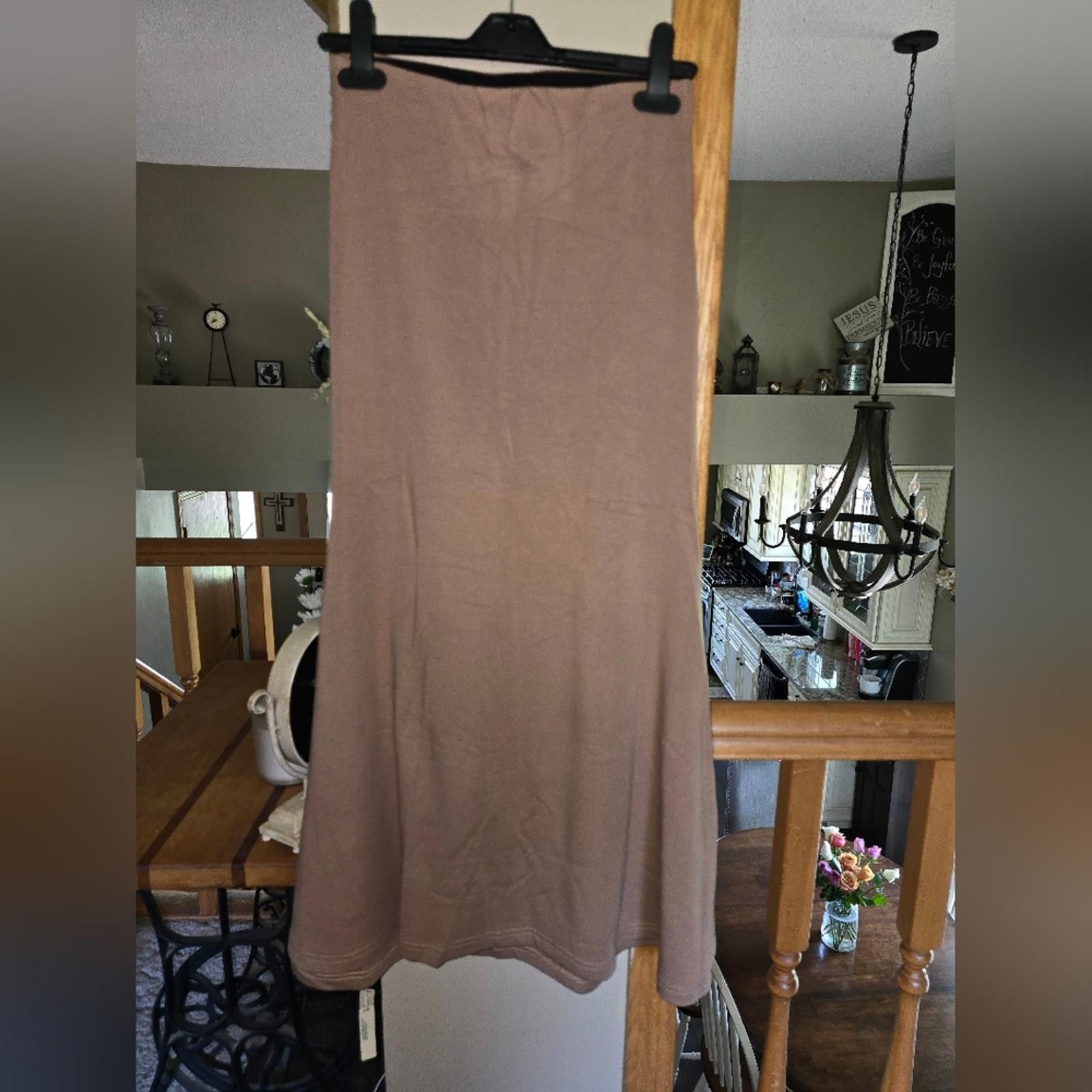 Designer OGL Elegant Tan Women's Skirt Size 28" / US 6 / IT 42 - 2 Thumbnail