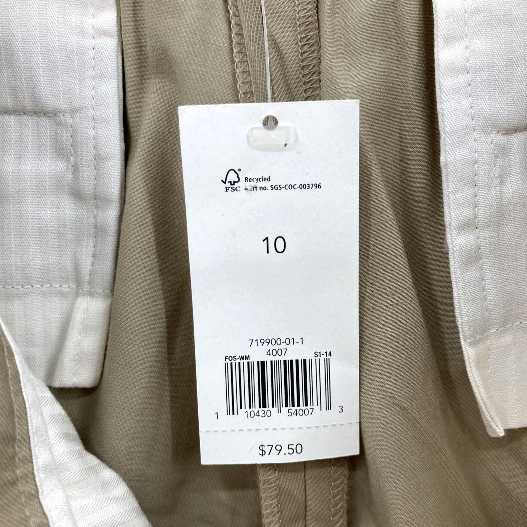 Banana Republic VINTAGE Banana Republic Pants Womens 10 Khaki Tie Waist Crop Pleated Tapered Belted NWT Size 32" / US 10 / IT 46 - 6 Thumbnail