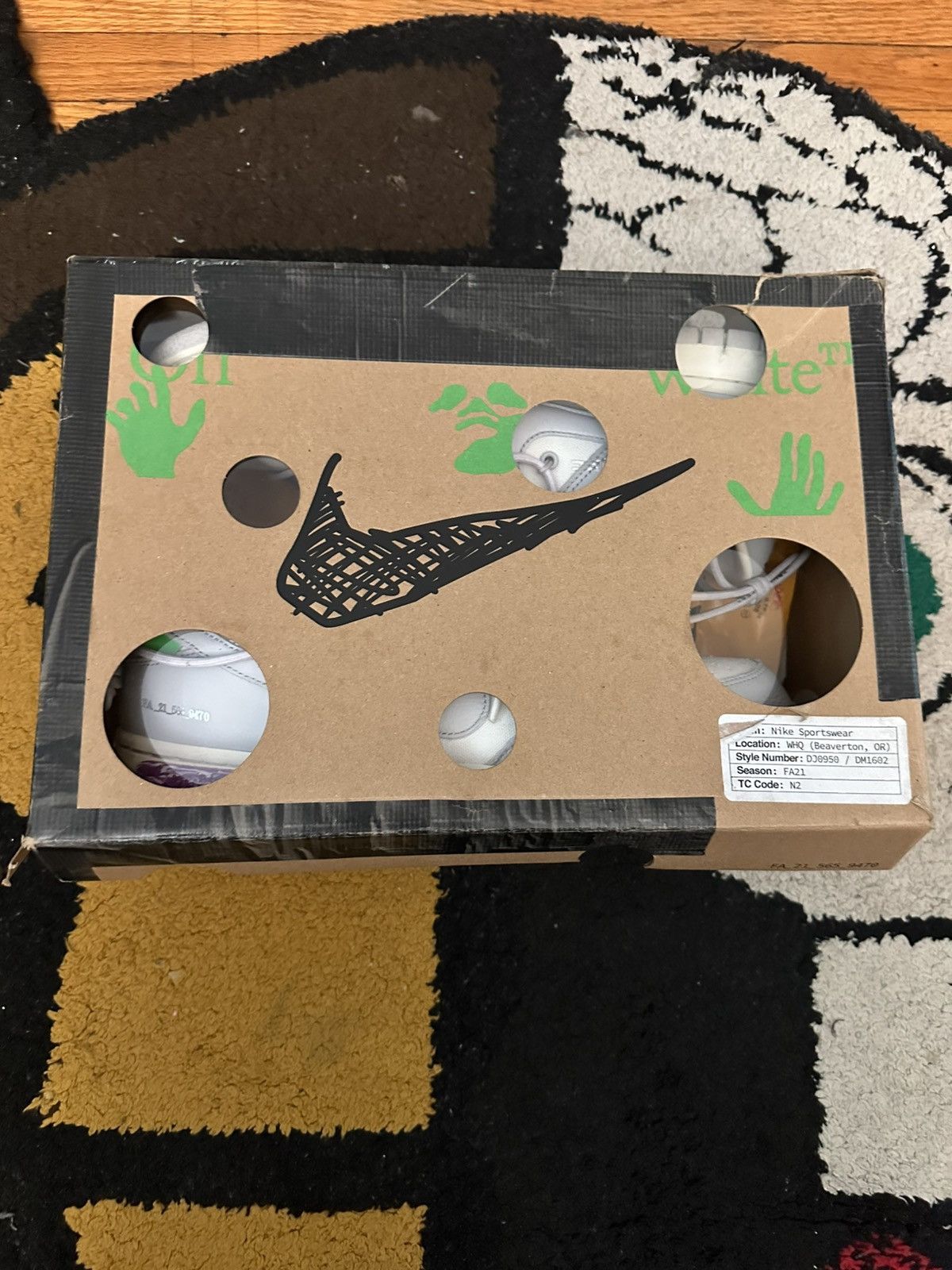 Nike × Off-White Off-White x Dunk low ‘Lot 03 of 50’ Size US 11 / EU 44 - 11 Thumbnail