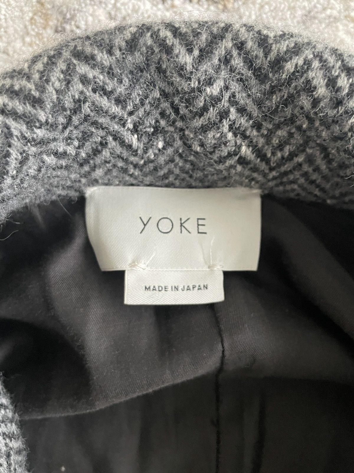 YOKE DOUBLE JACQUARD KNIT HERRINGBONE BALCOLLAR COAT Size US M / EU 48-50 / 2 - 2 Thumbnail