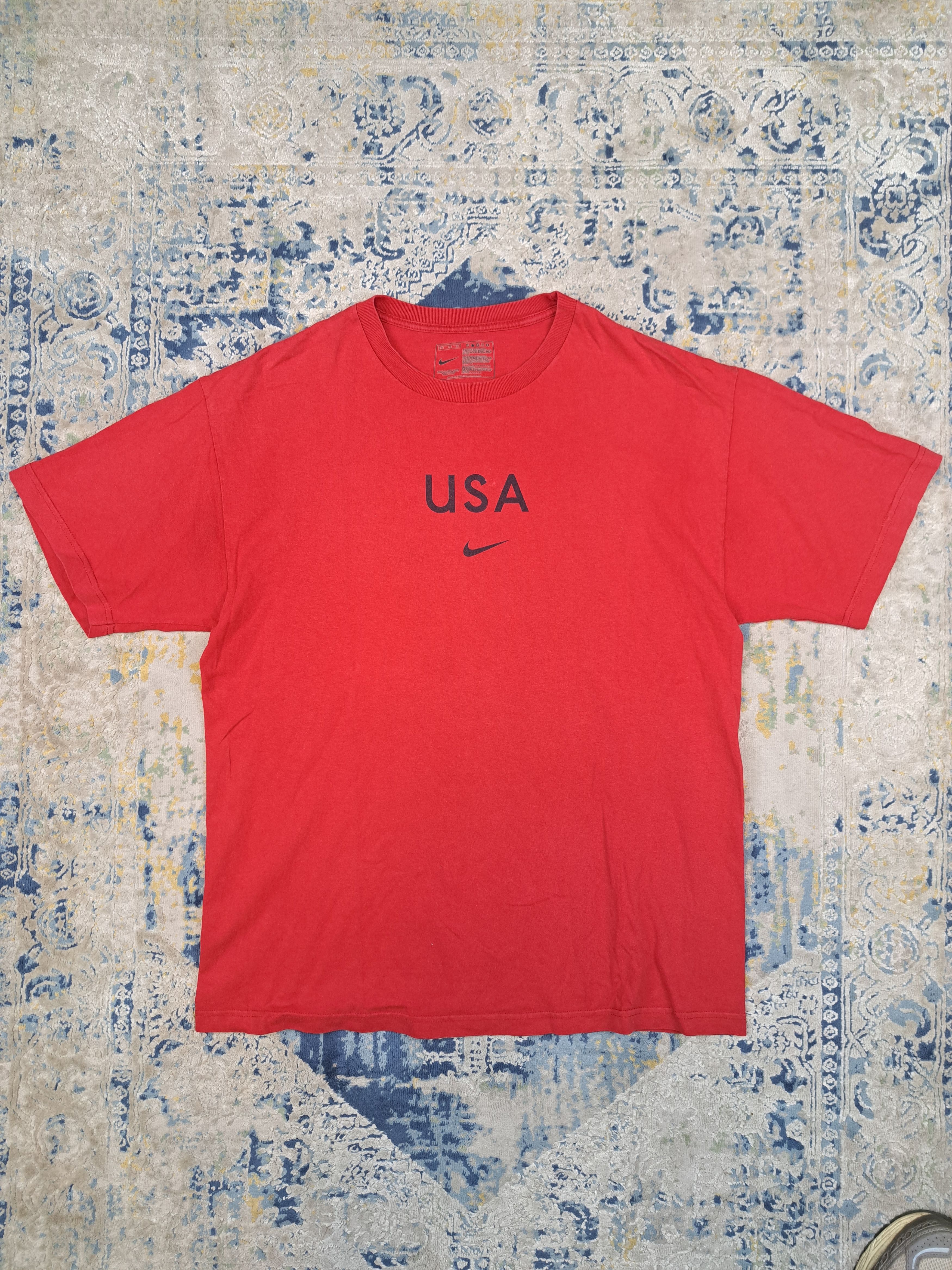 Nike Vintage 90s Nike x USA Center Swoosh Tee Dream Team Size US XL / EU 56 / 4 - 1 Thumbnail