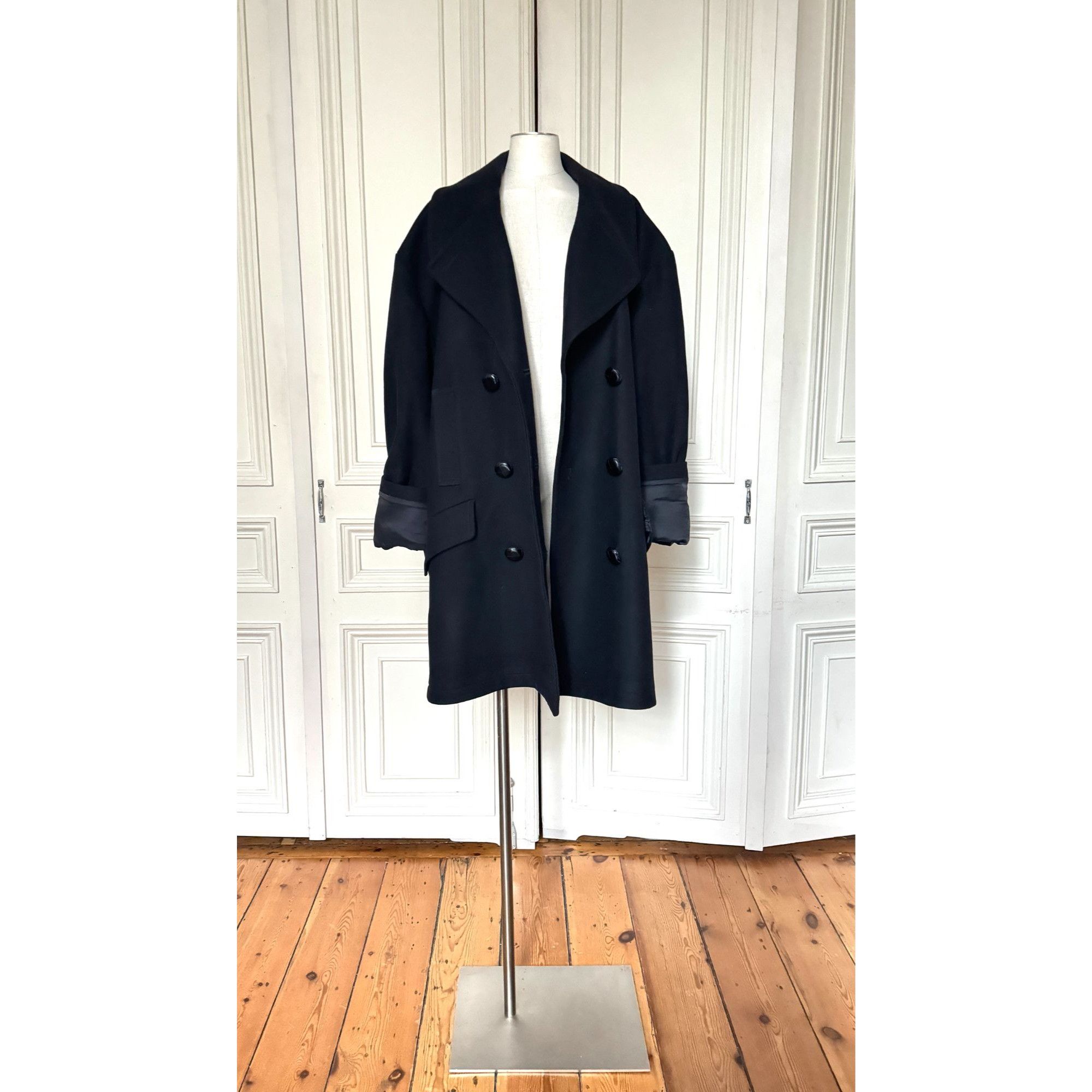 Maison Margiela Oversized Navy Wool Coat Size ONE SIZE - 4 Thumbnail