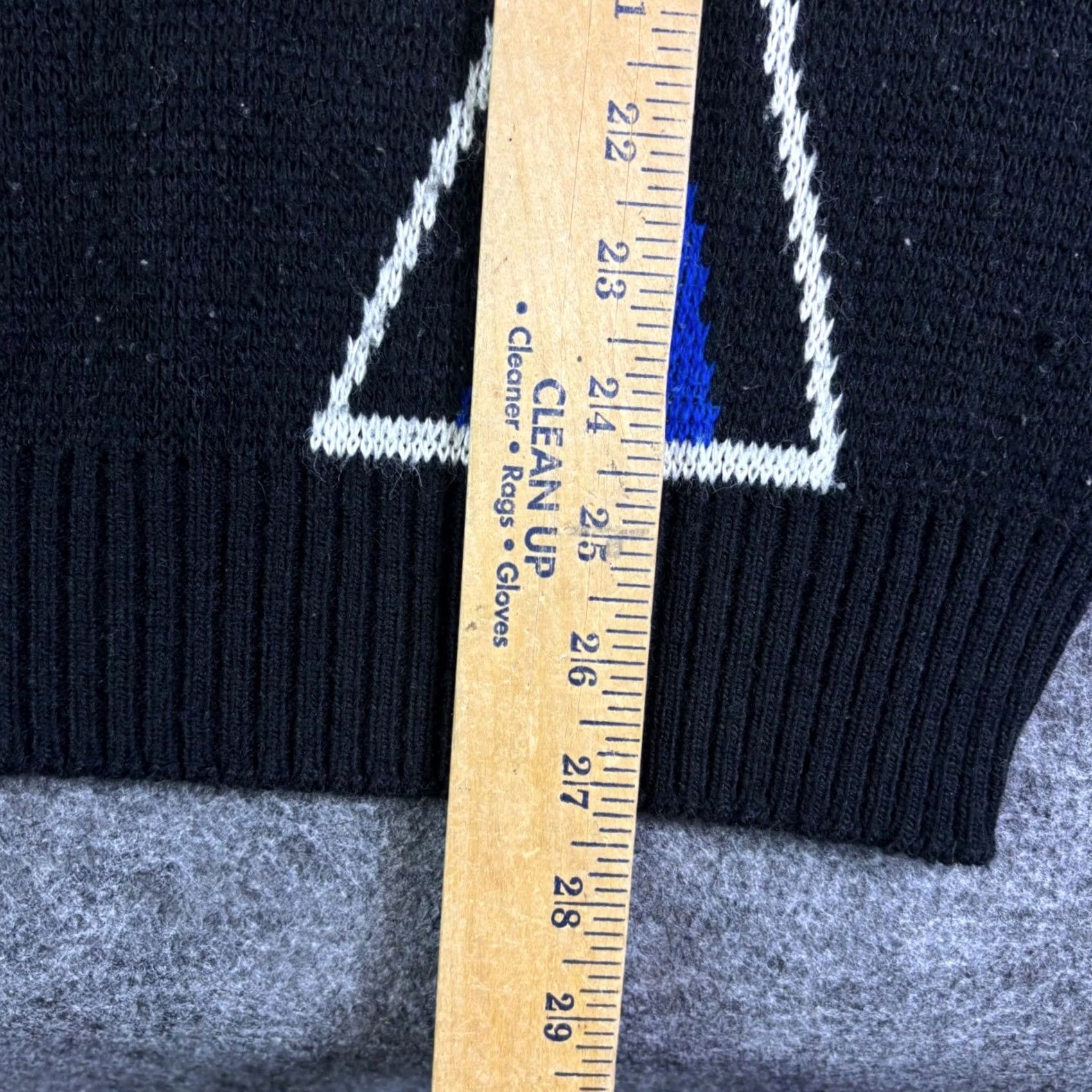 Etro VINTAGE Clifton Place Knits Geometric Sweater Mens XL Black 80s Retro USA Size US XL / EU 56 / 4 - 4 Thumbnail