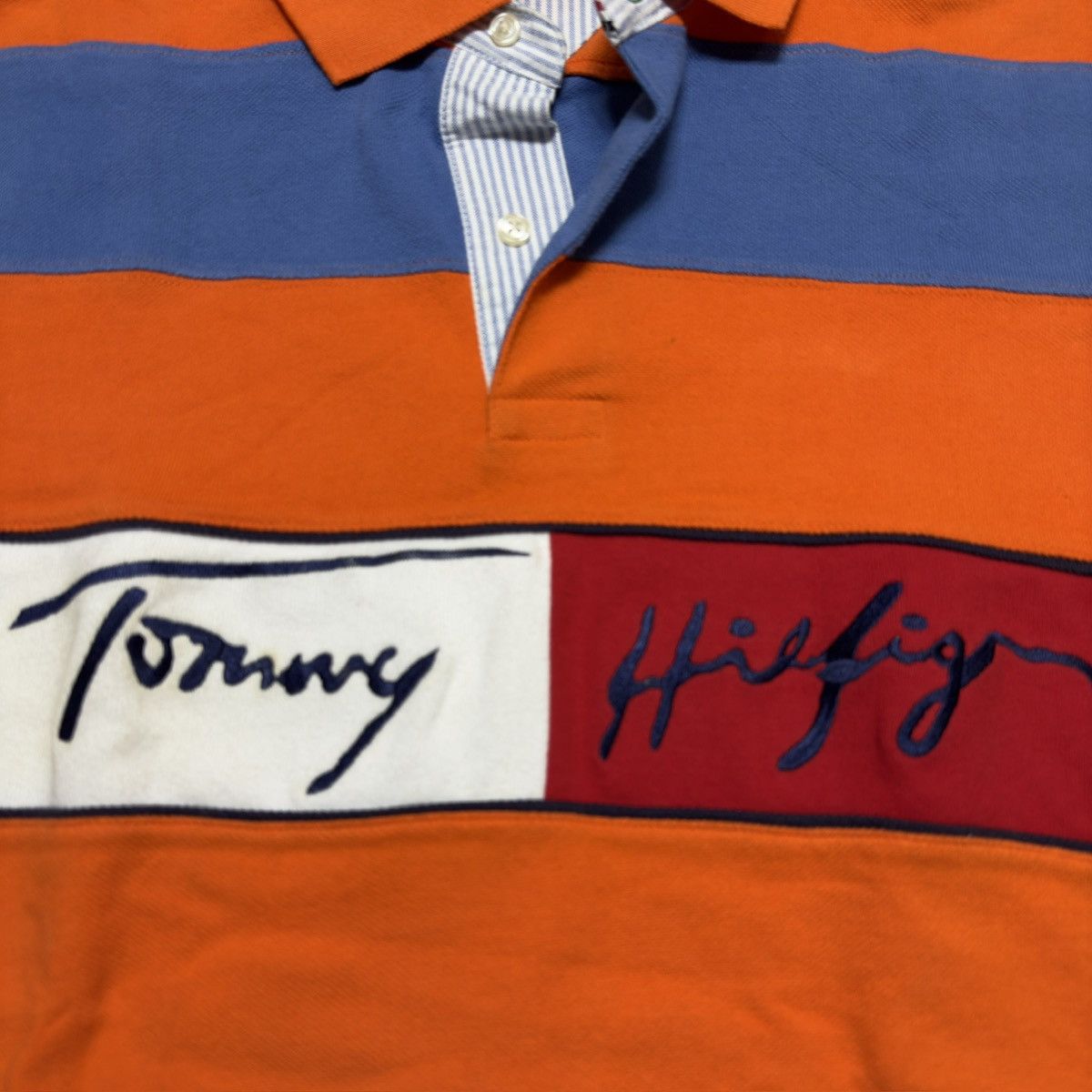 Tommy Hilfiger × Vintage Vintage Tommy Hilfiger polo shirt Size US XL / EU 56 / 4 - 4 Thumbnail