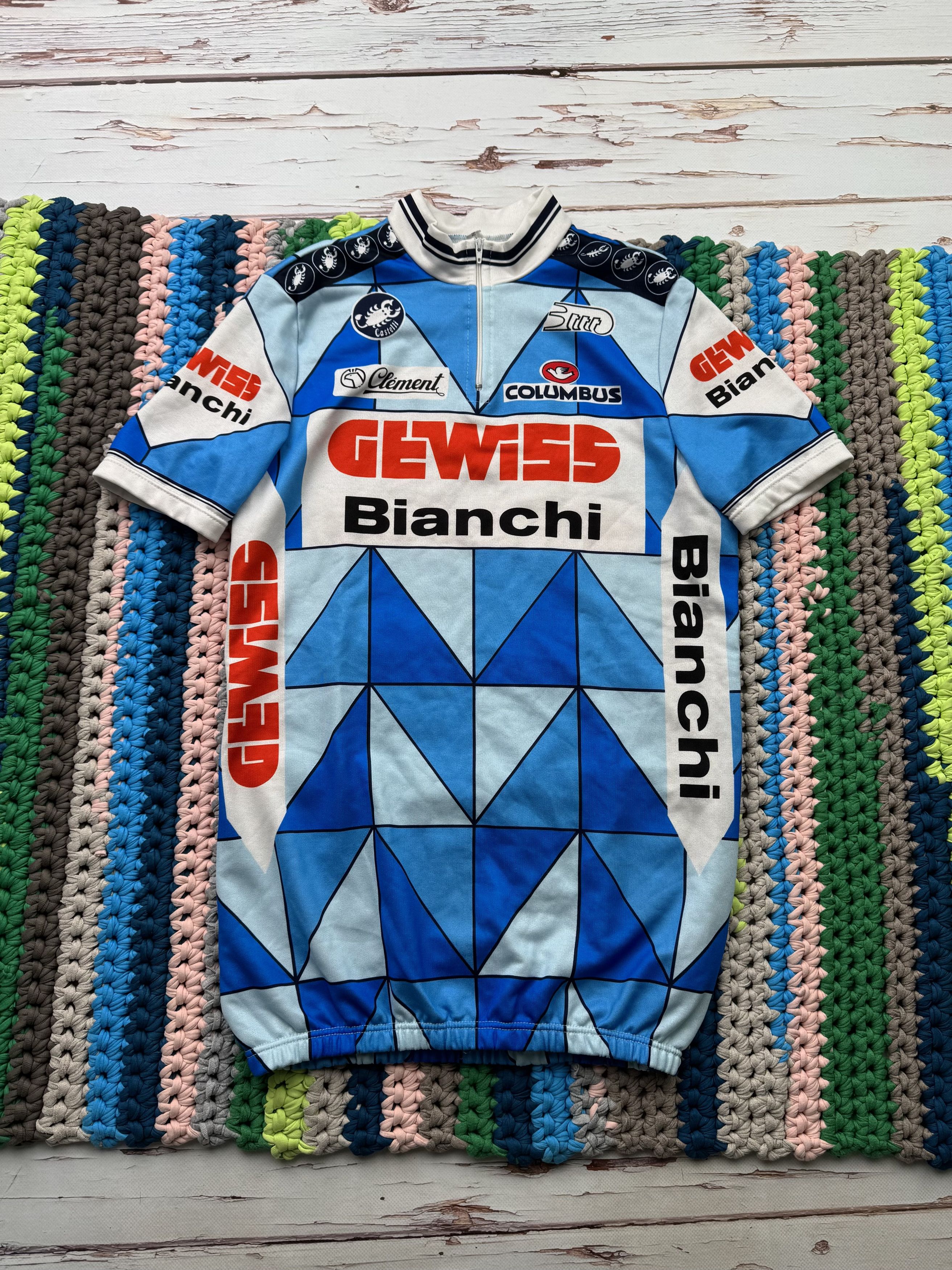 Vintage Castelli Bianchi Vintage Jersey (V310)(D10) Size US S / EU 44-46 / 1 - 1 Thumbnail