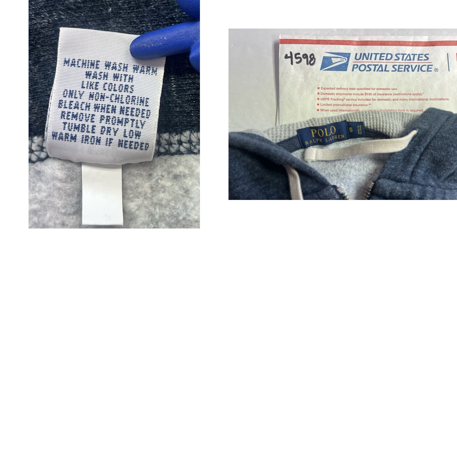 Polo Ralph Lauren Polo Ralph Lauren Hoodie Full Zip Mens Size Small Navy Blue Logo Heavy Cotton Size US S / EU 44-46 / 1 - 8 Thumbnail