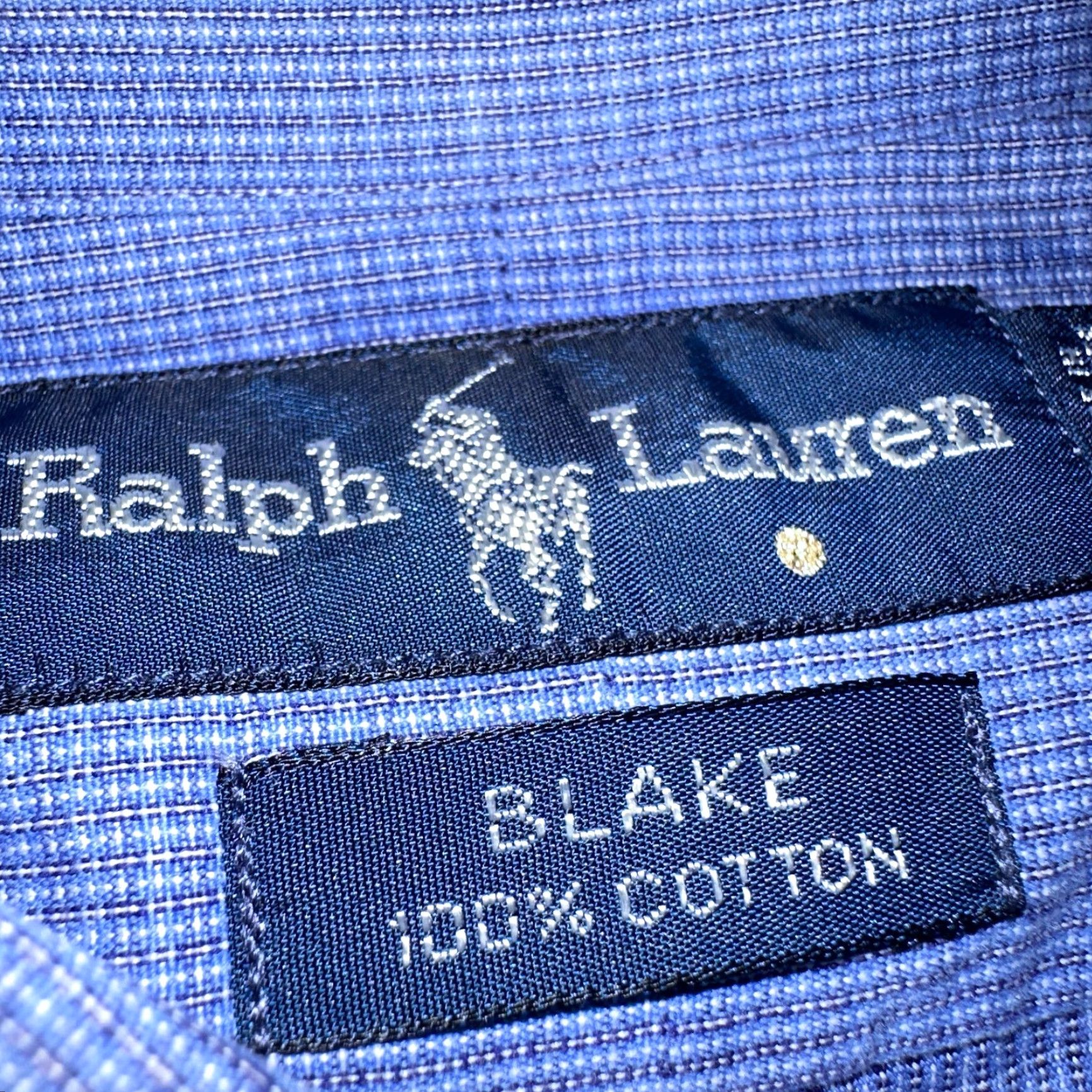 Polo Ralph Lauren VINTAGE Ralph Lauren Polo Shirt Men Blake Button-Down Two-Ply Blue Plaid L Size US L / EU 52-54 / 3 - 3 Thumbnail
