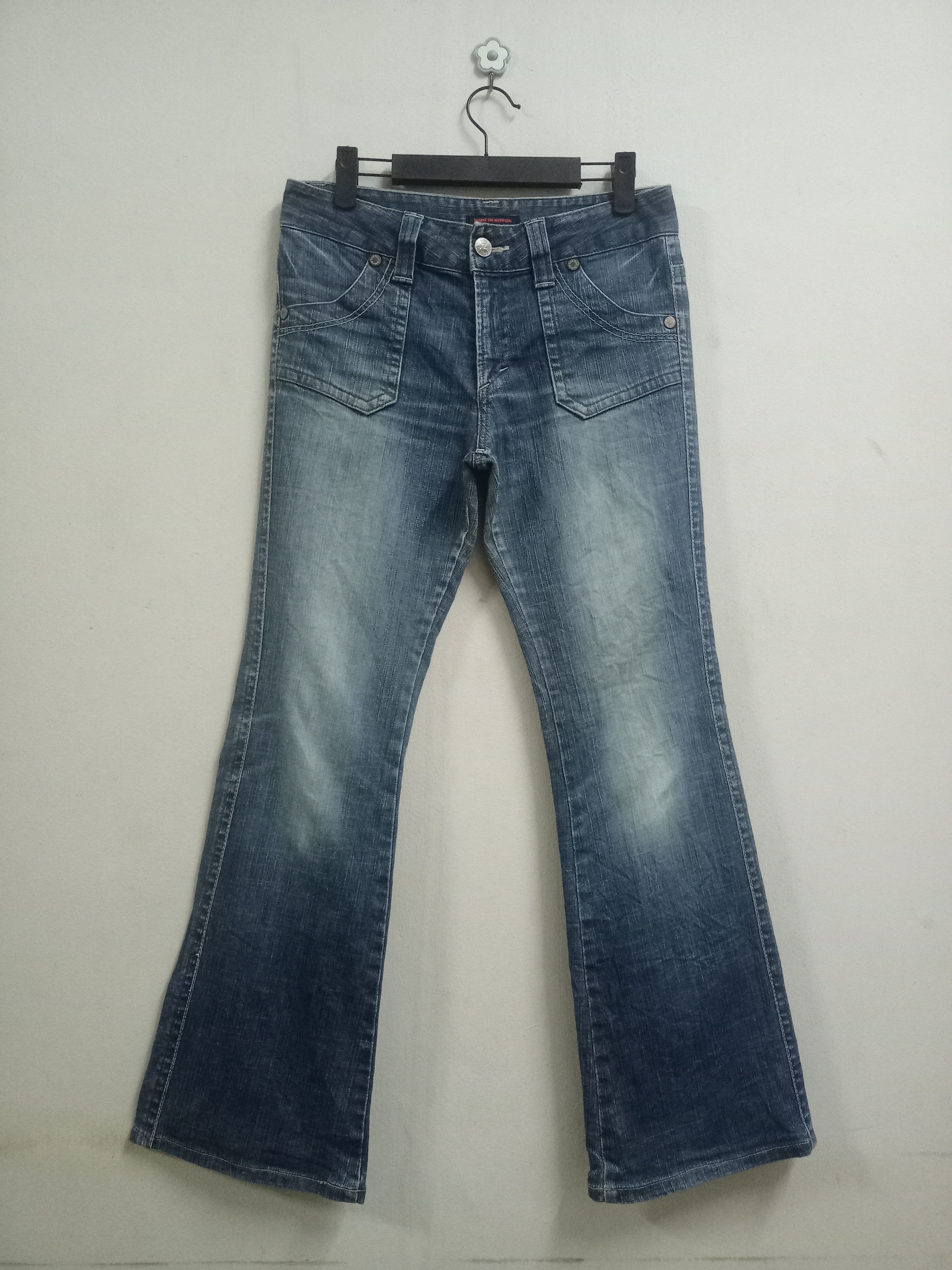 Japanese Brand Vintage Japanese Blue Way Fatigue Style Flare Jeans 30x29 Size US 30 / EU 46 - 1 Thumbnail
