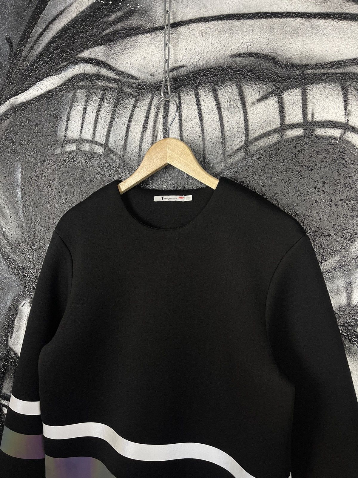 Alexander Wang × T by Alexander Wang T By Alexander Wang Oversized Sweatshirt Reflective Stripe Size S / US 4 / IT 40 - 3 Thumbnail