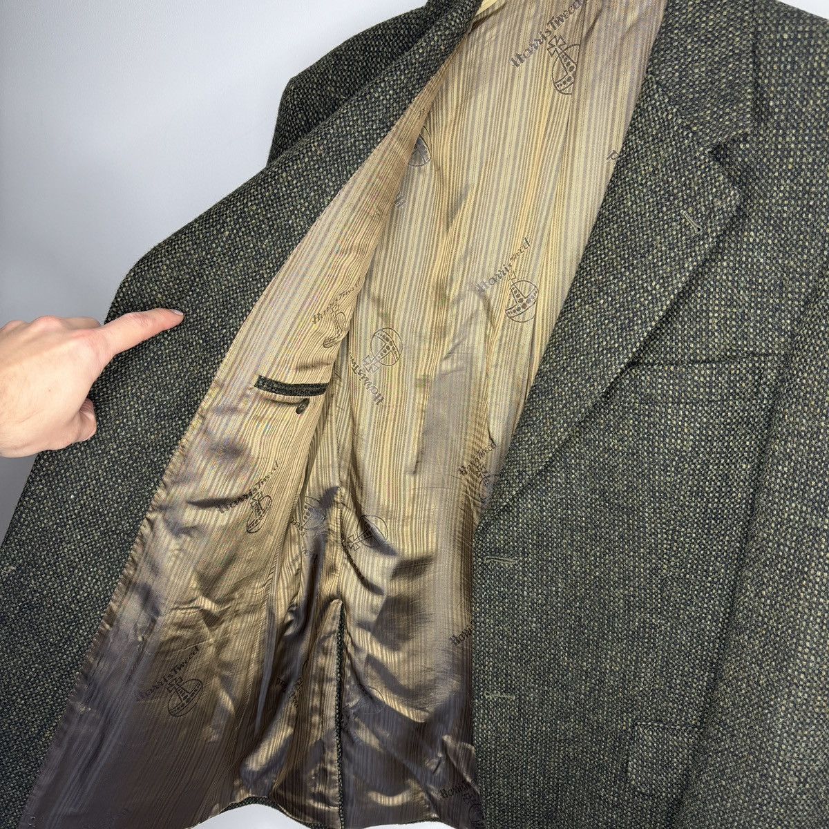 Harris Tweed Vintage Harris Tweed Blazer Tweed Jacket Wool Green Oldmoney Size US L / EU 52-54 / 3 - 10 Thumbnail