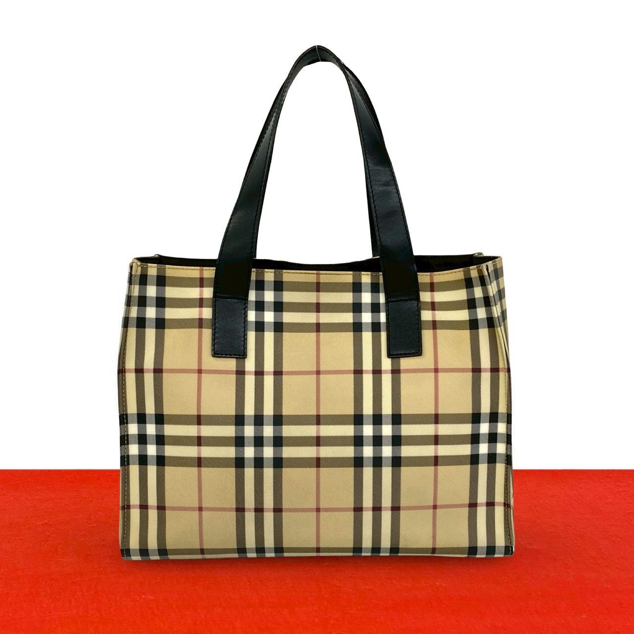 Burberry Burberry Burberry Leather Tote Bag Plastic / Synthetic Tote Bag DUTY FREE for USA Size ONE SIZE - 1 Thumbnail