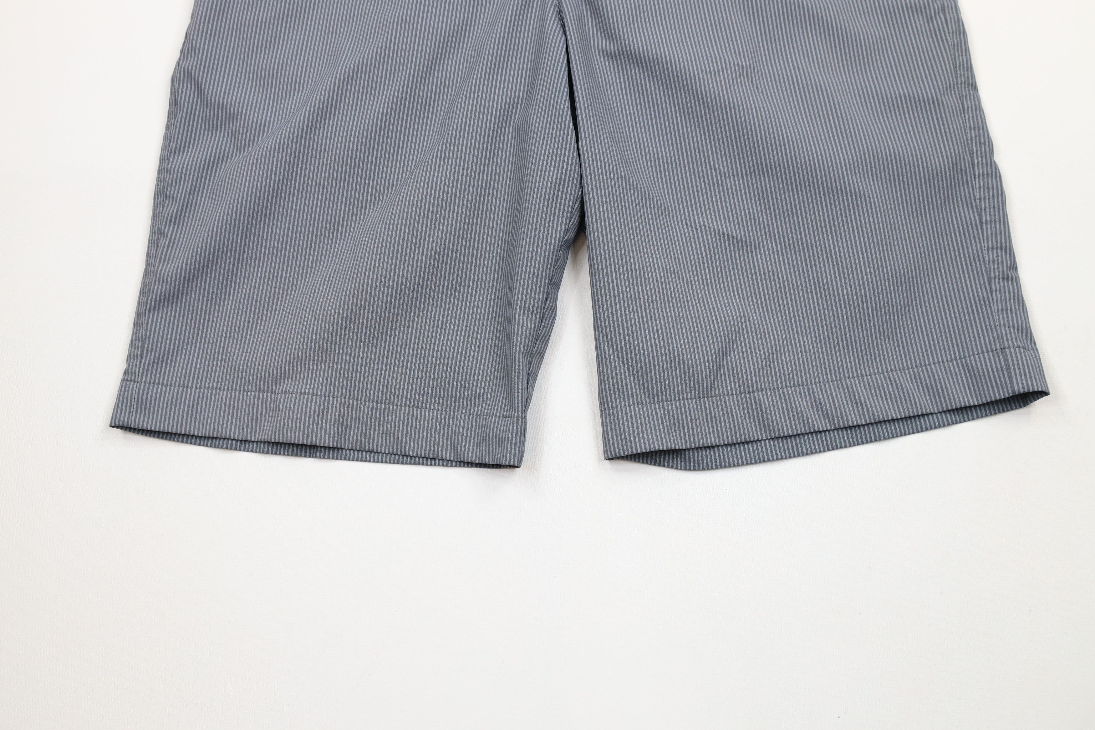 Nike × Vintage Nike Golf Mini Swoosh Pinstriped Tech Golfing Shorts Gray Size US 34 / EU 50 - 4 Thumbnail
