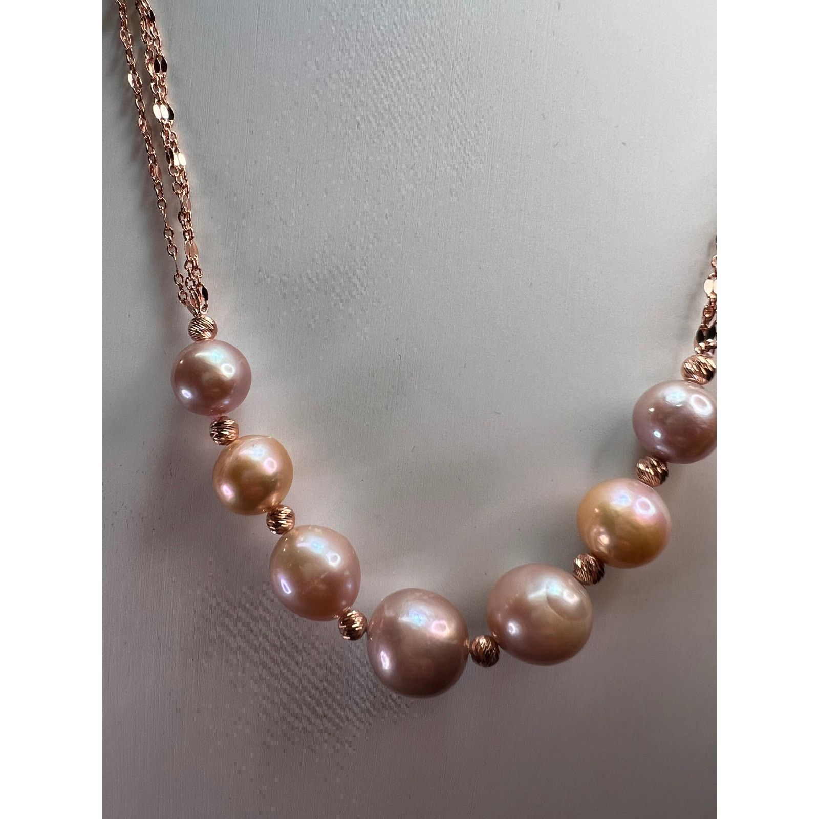 Other Cultured Freshwater Pearl Rose Gold Over Sterling Necklace Size ONE SIZE - 7 Thumbnail