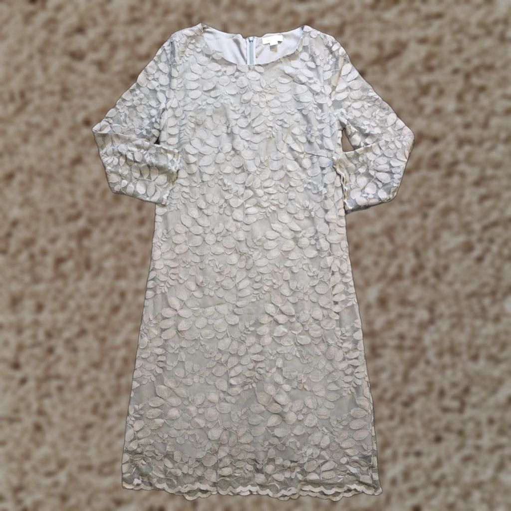 Vintage Garnet Hill Dress Womens 6 Lace Floral Pencil Lined Long Sleeve Career Casual Mens Womens? Size M / US 6-8 / IT 42-44 - 1 Thumbnail