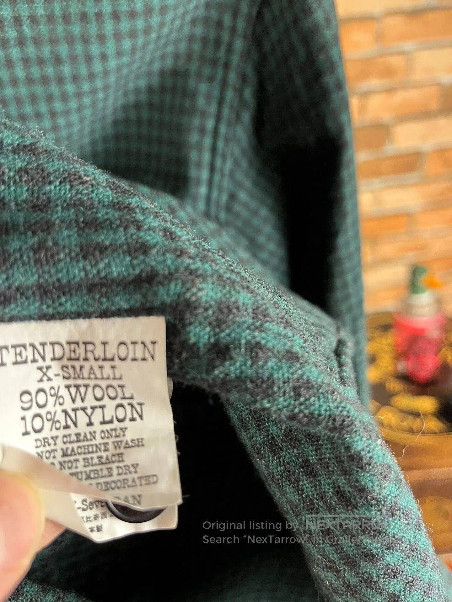 Tenderloin Tenderloin Green Check Wool Shirt. Size US XS / EU 42 / 0 - 4 Thumbnail