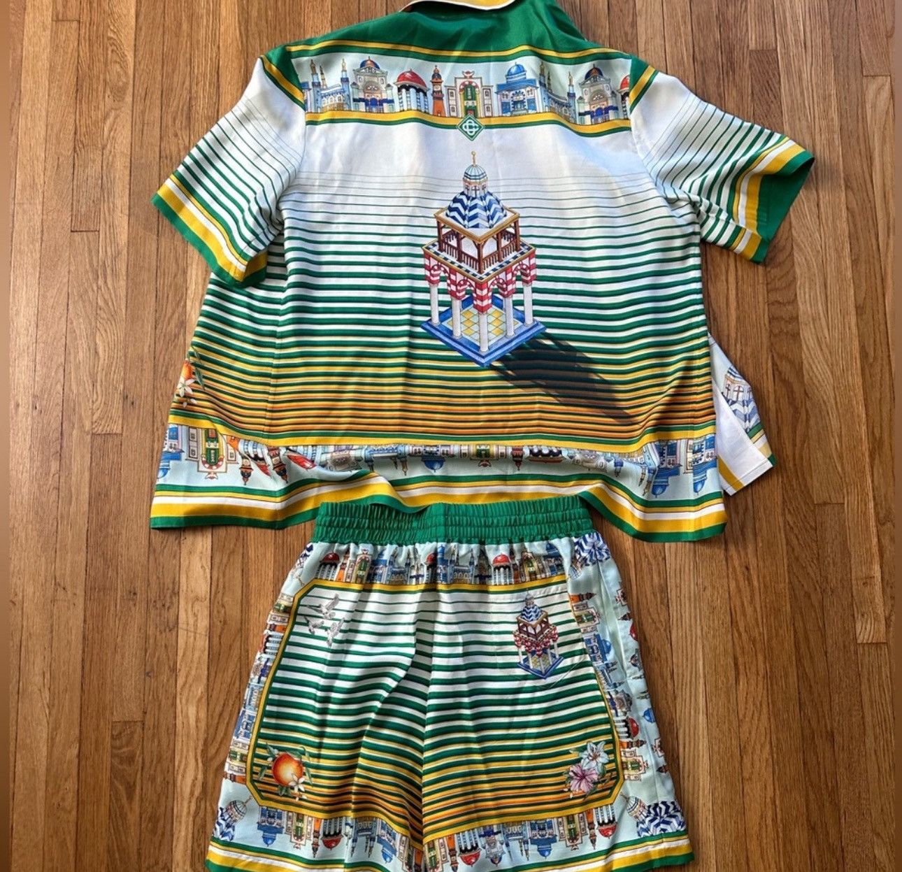 Casablanca Casablanca City Scape silk shorts Size US 32 / EU 48 - 4 Thumbnail