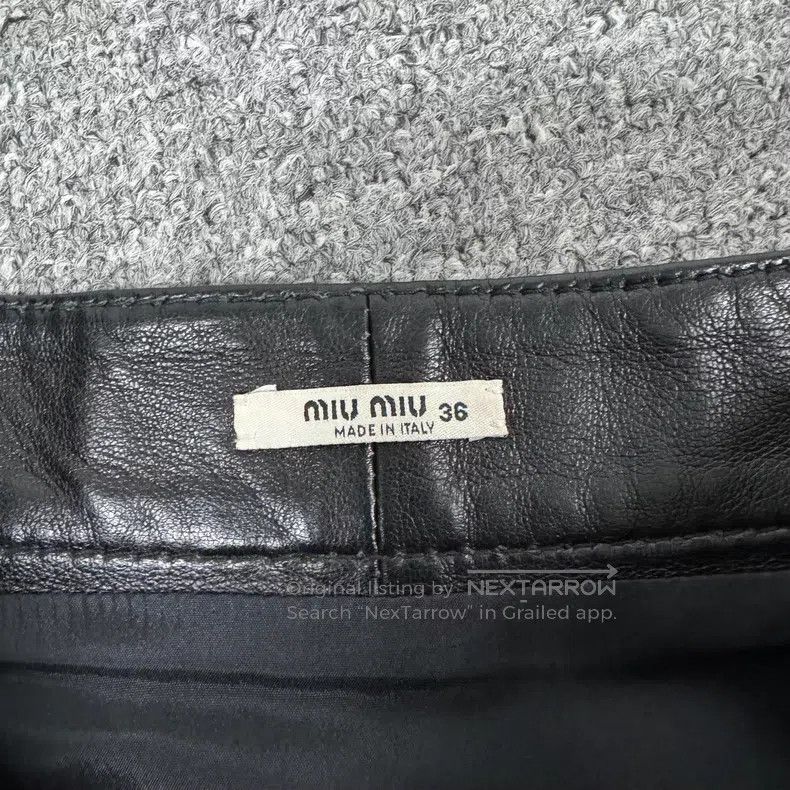 Miu Miu Miu Miu size F36 Side Zip Leather Skirt Size 23" - 5 Thumbnail