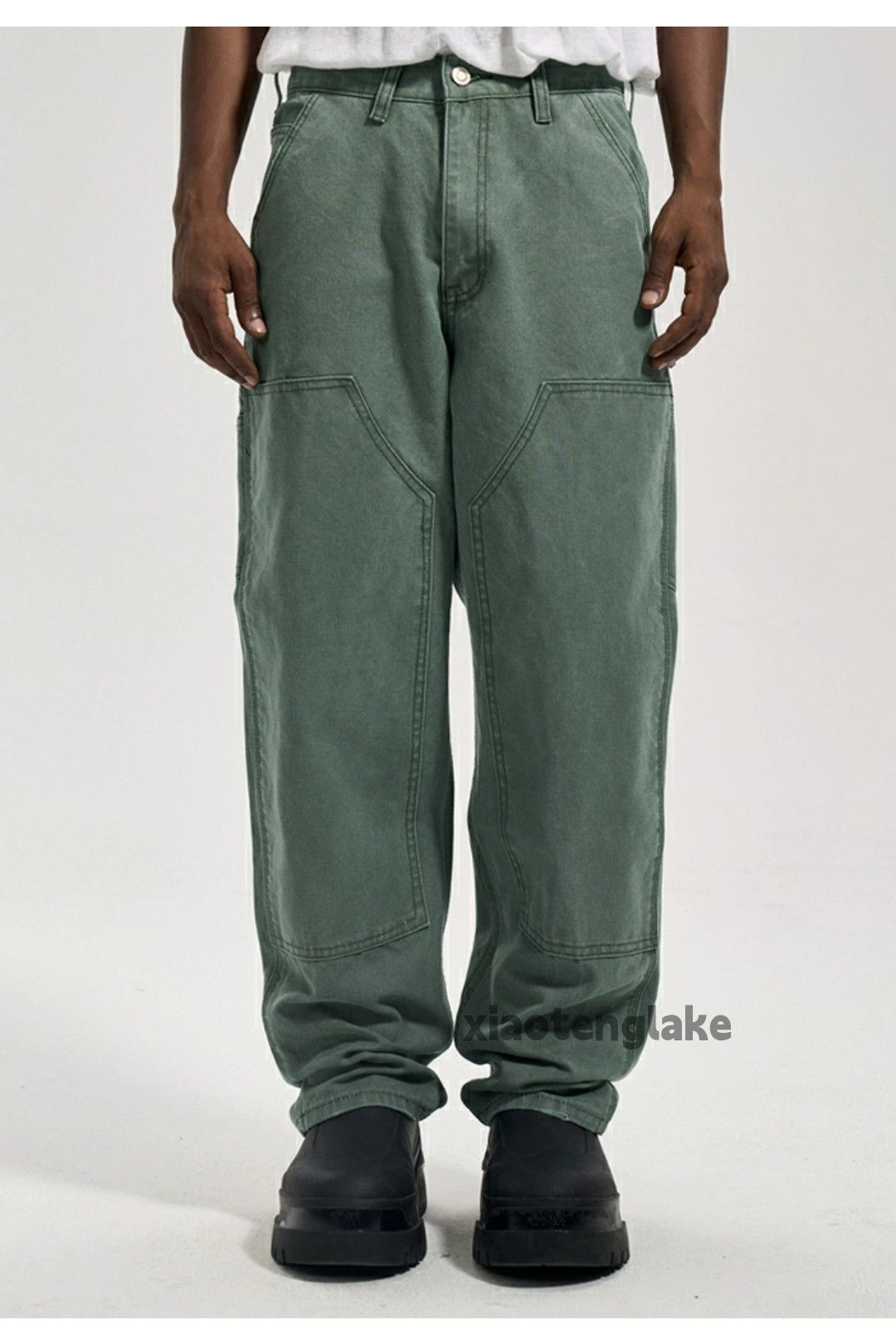 Designer × Japanese Brand × Vintage washed faded cleanfit carpenter hiphop cargo pants Size US 36 / EU 52 - 7 Thumbnail