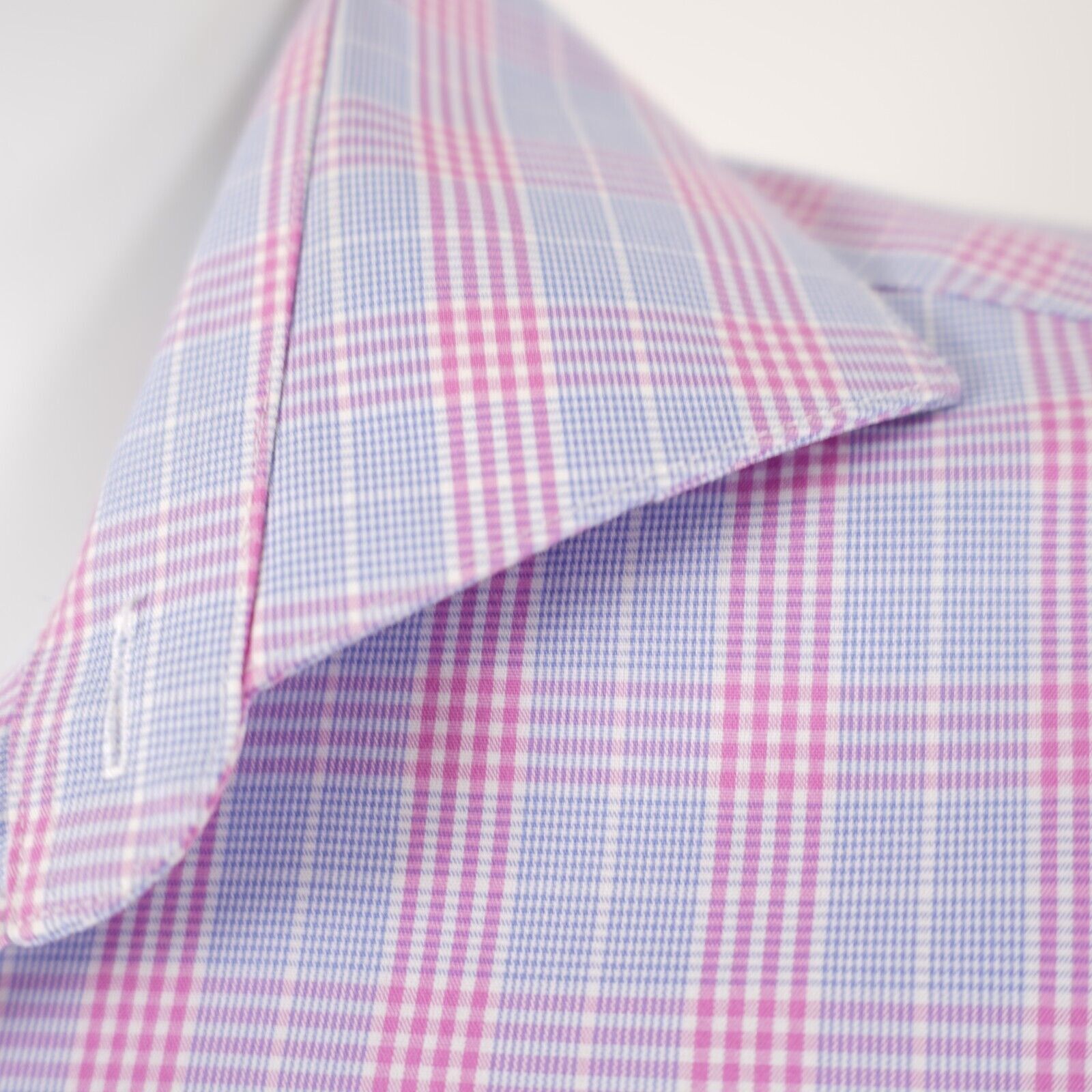 Pronto Uomo Pronto Uomo Pink Blue Plaid 15.5 32/33 Non Iron Slim Fit Col Size US S / EU 44-46 / 1 - 2 Thumbnail