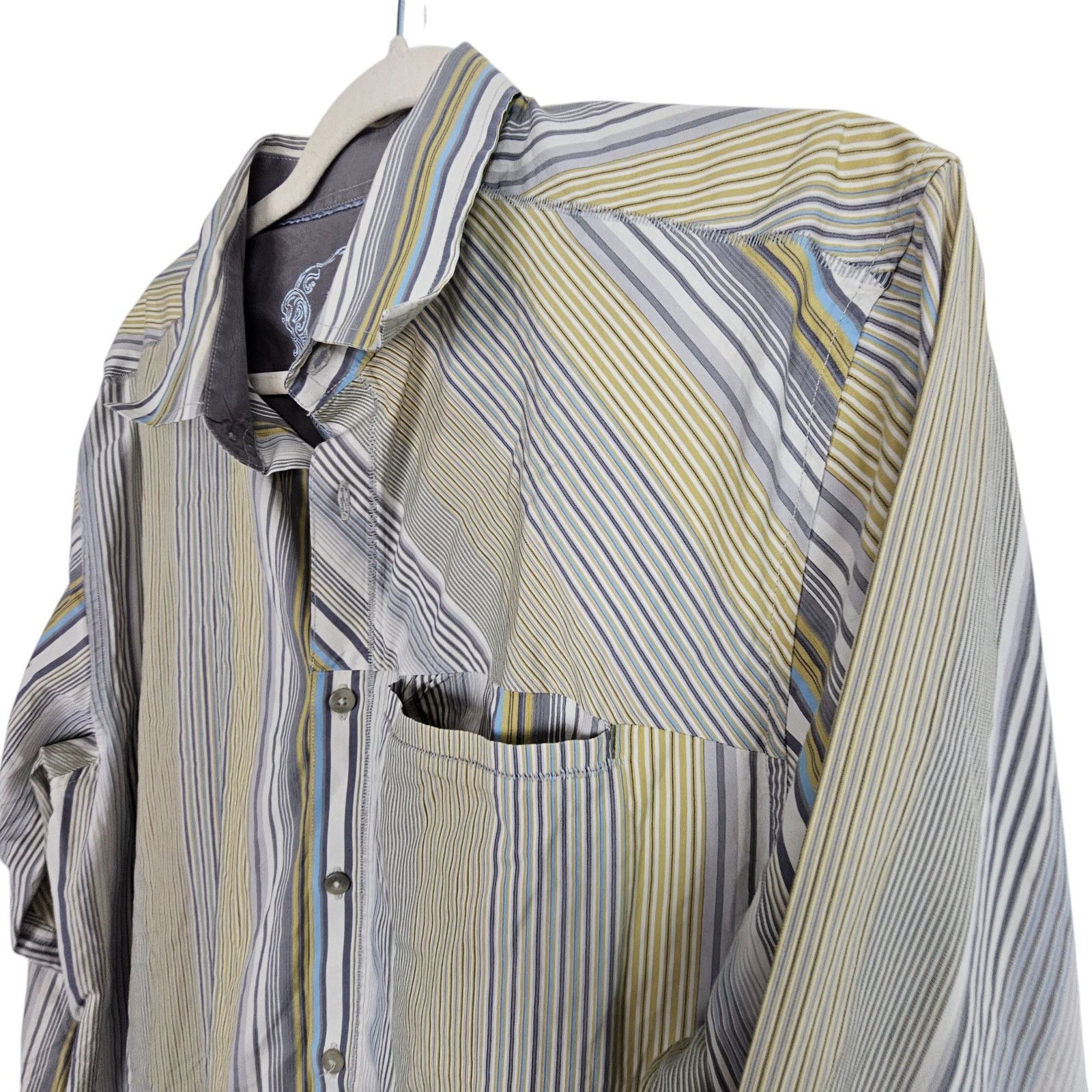 Prana Prana Mens Striped Shirt Sz L Gorpcore Outdoor Grunge Casual Size US L / EU 52-54 / 3 - 5 Thumbnail