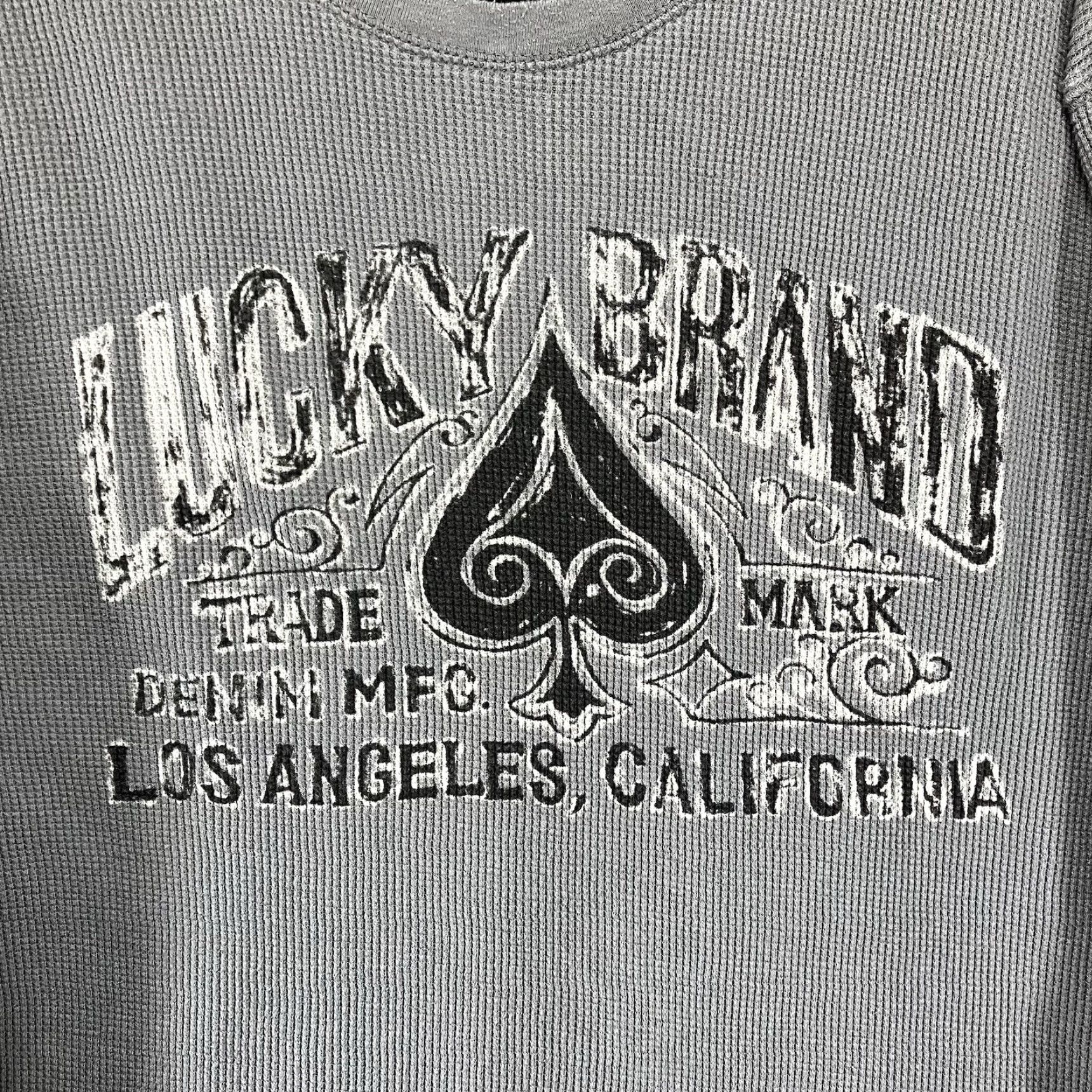Lucky Brand VINTAGE Lucky Brand Thermal Long Sleeve Shirt Mens XL Gray Skate Grunge Y2K Size US XL / EU 56 / 4 - 3 Thumbnail