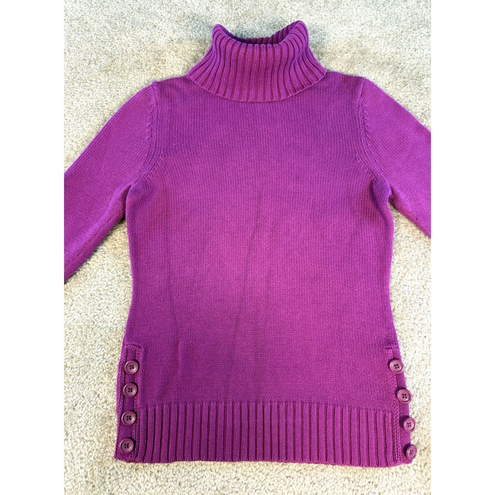 Loft LOFT Womens Sweater Size XS Pink Pullover Turtleneck Stretch Size XS / US 0-2 / IT 36-38 - 4 Thumbnail