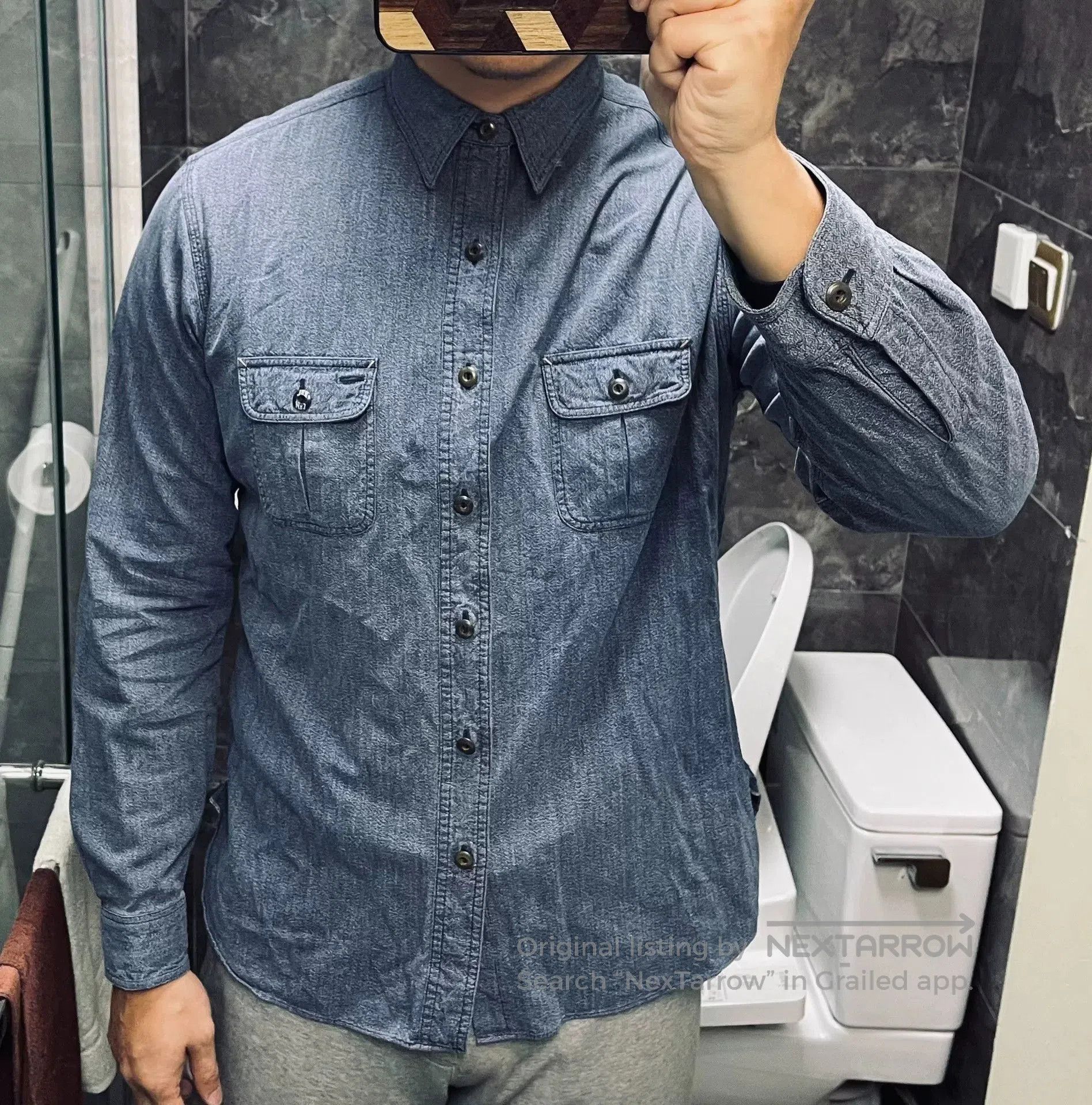 RRL Ralph Lauren RRL Indigo Vintage Workwear Shirt Jacket. Size US S / EU 44-46 / 1 - 1 Thumbnail