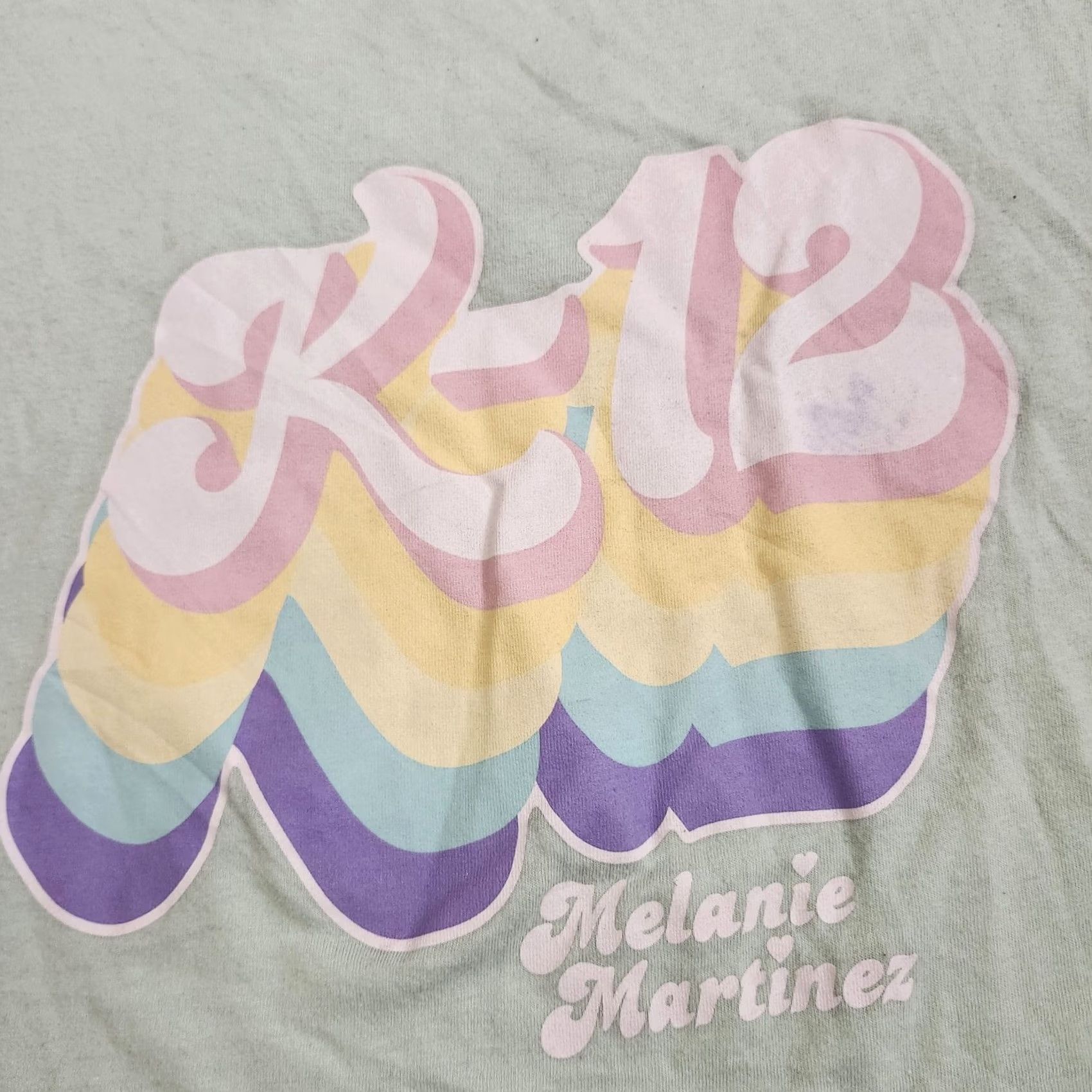Next Level VINTAGE Melanie Martinez K-12 Pastel Logo Tour T Shirt JUNIOR Womens Size M (STAINS) Size M / US 6-8 / IT 42-44 - 4 Thumbnail