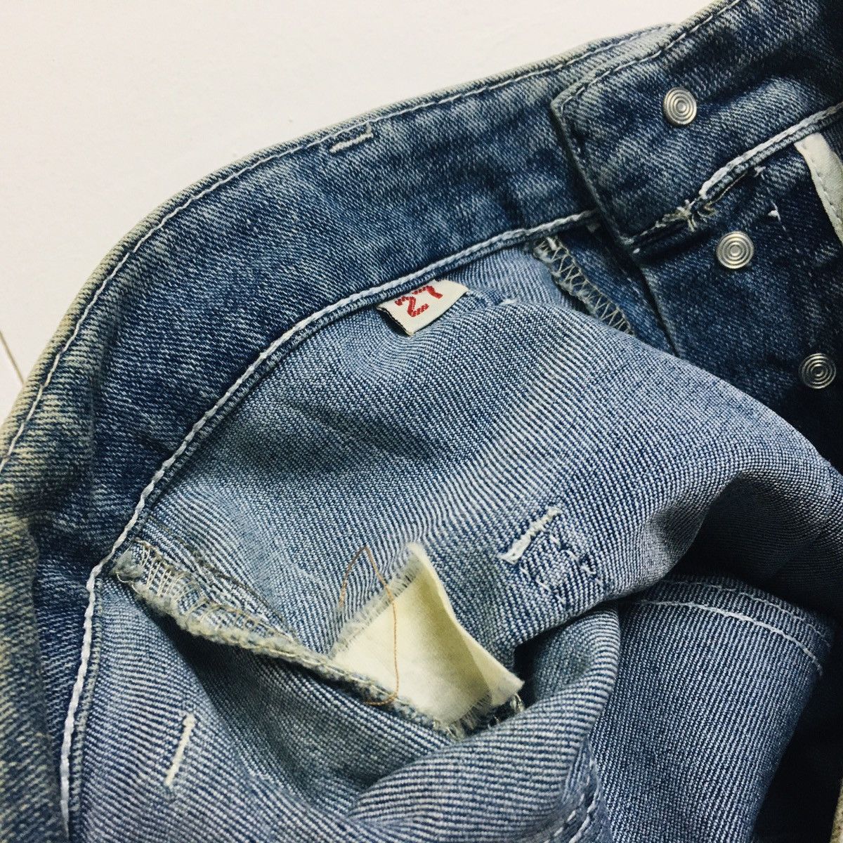 Japanese Brand Vintage Haphazard Japanese Super Flare Jeans Size 27" / US 4 / IT 40 - 8 Thumbnail