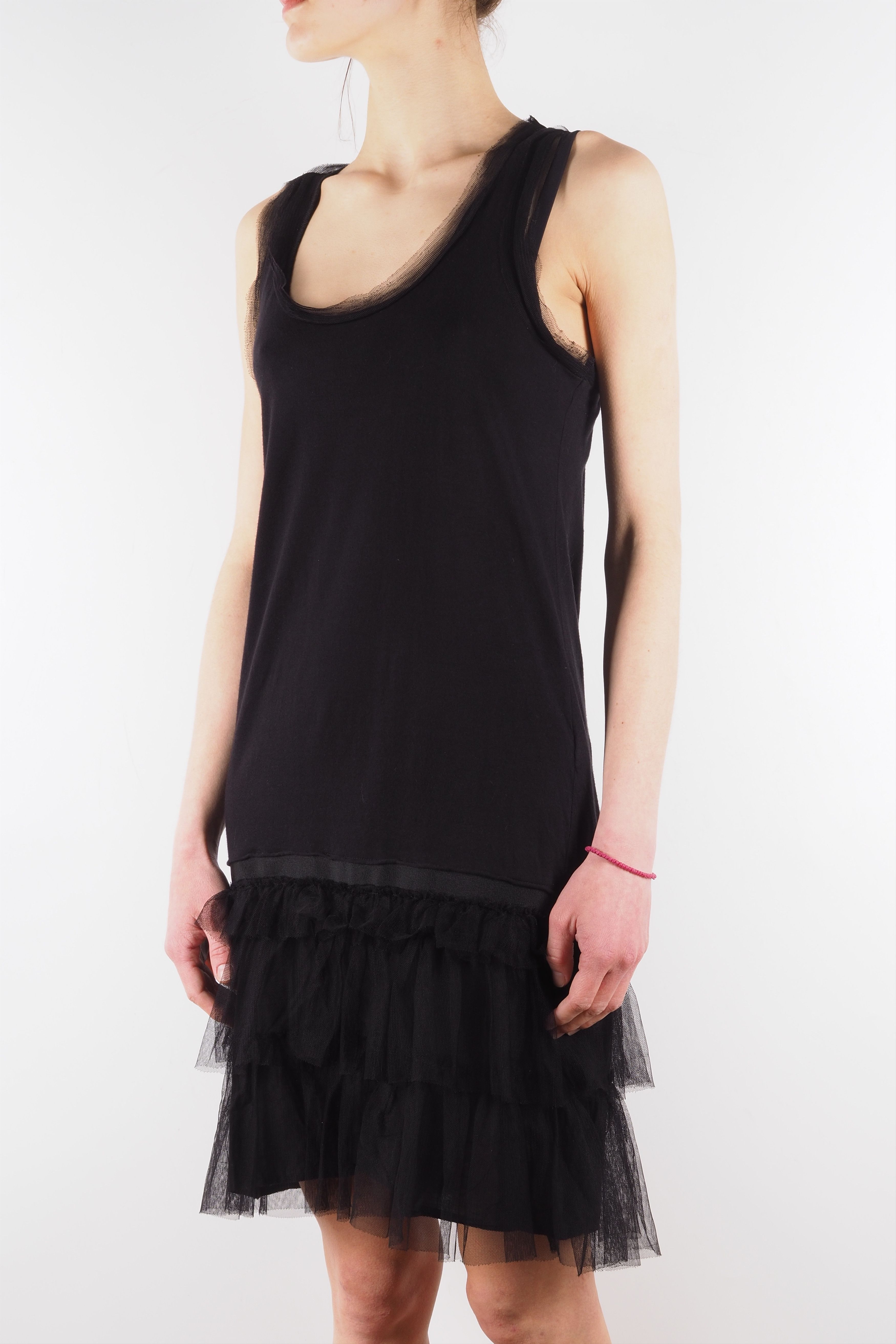 Lanvin Lanvin Ete 2008 Black Ruffle Pleated Black Sleeveless Dress Size S / US 4 / IT 40 - 2 Thumbnail